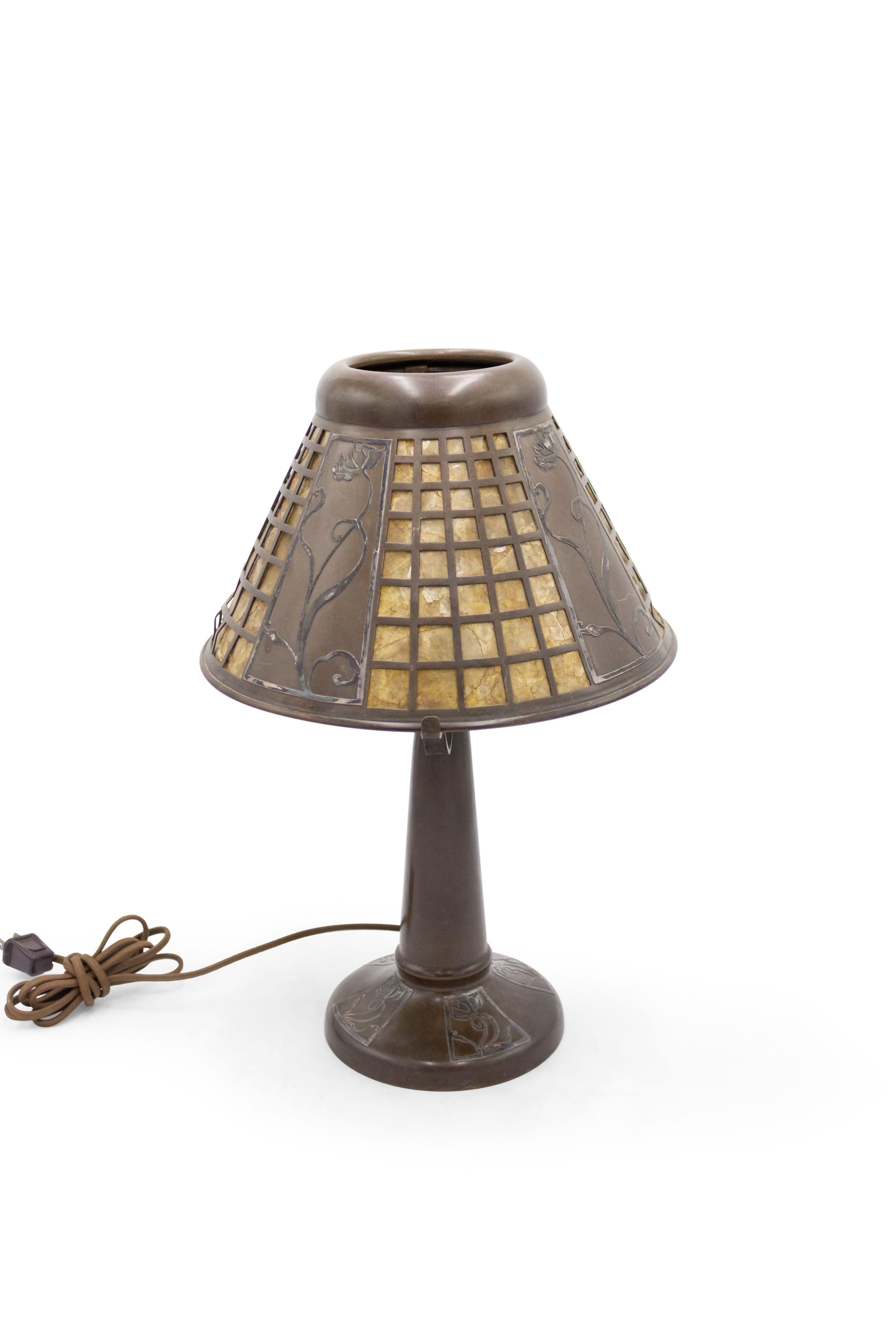 20th Century American Mission Heintz Art Metal Table Lamp For Sale