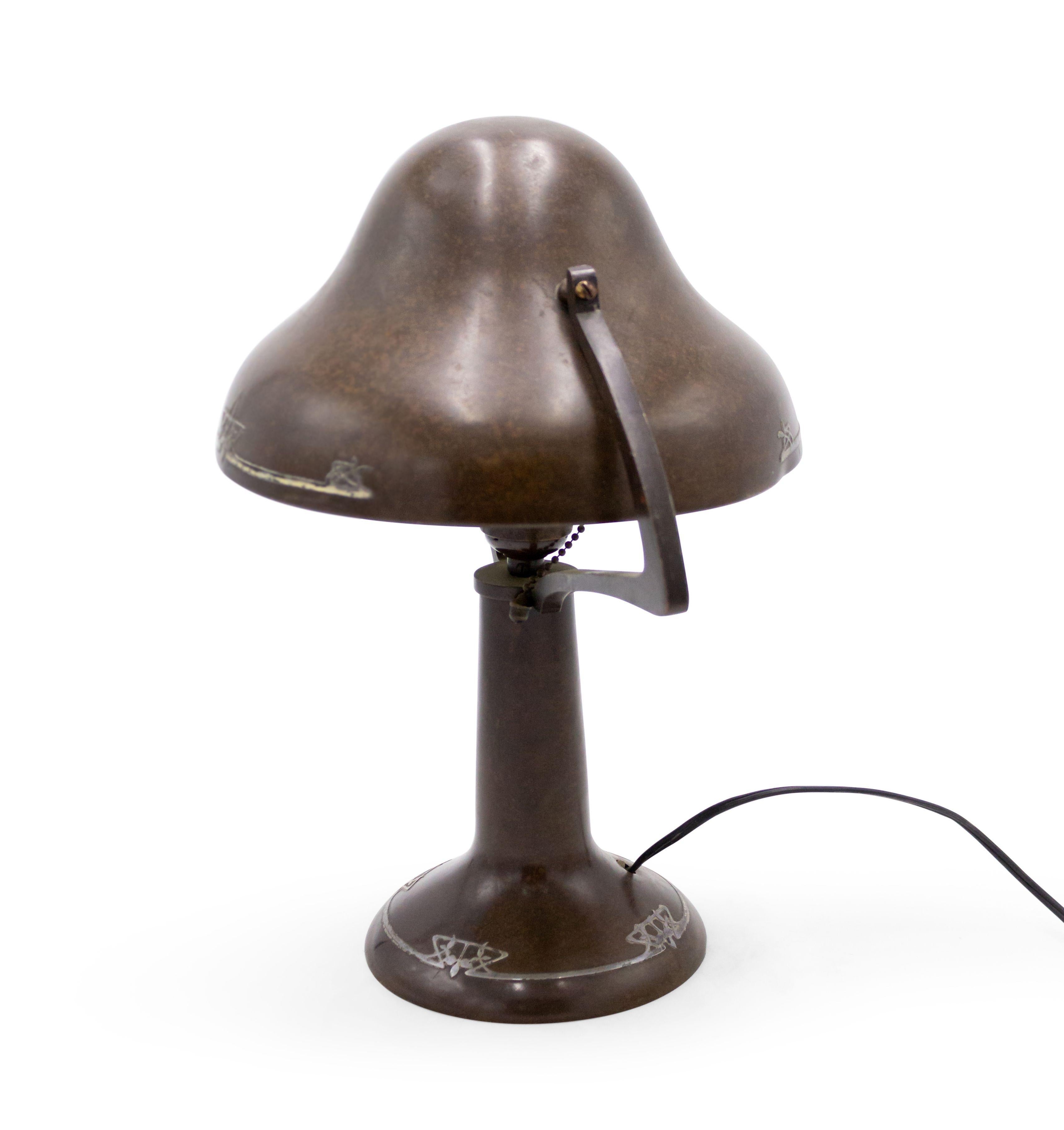 Bronze American Mission Heintz Art Metal Patinated Metal Table Lamp