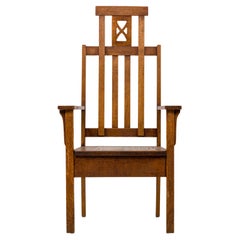 Used American Mission High Back Oak Armchair