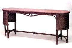 Mesa Davenport de mimbre Haywood Wakefield American Mission