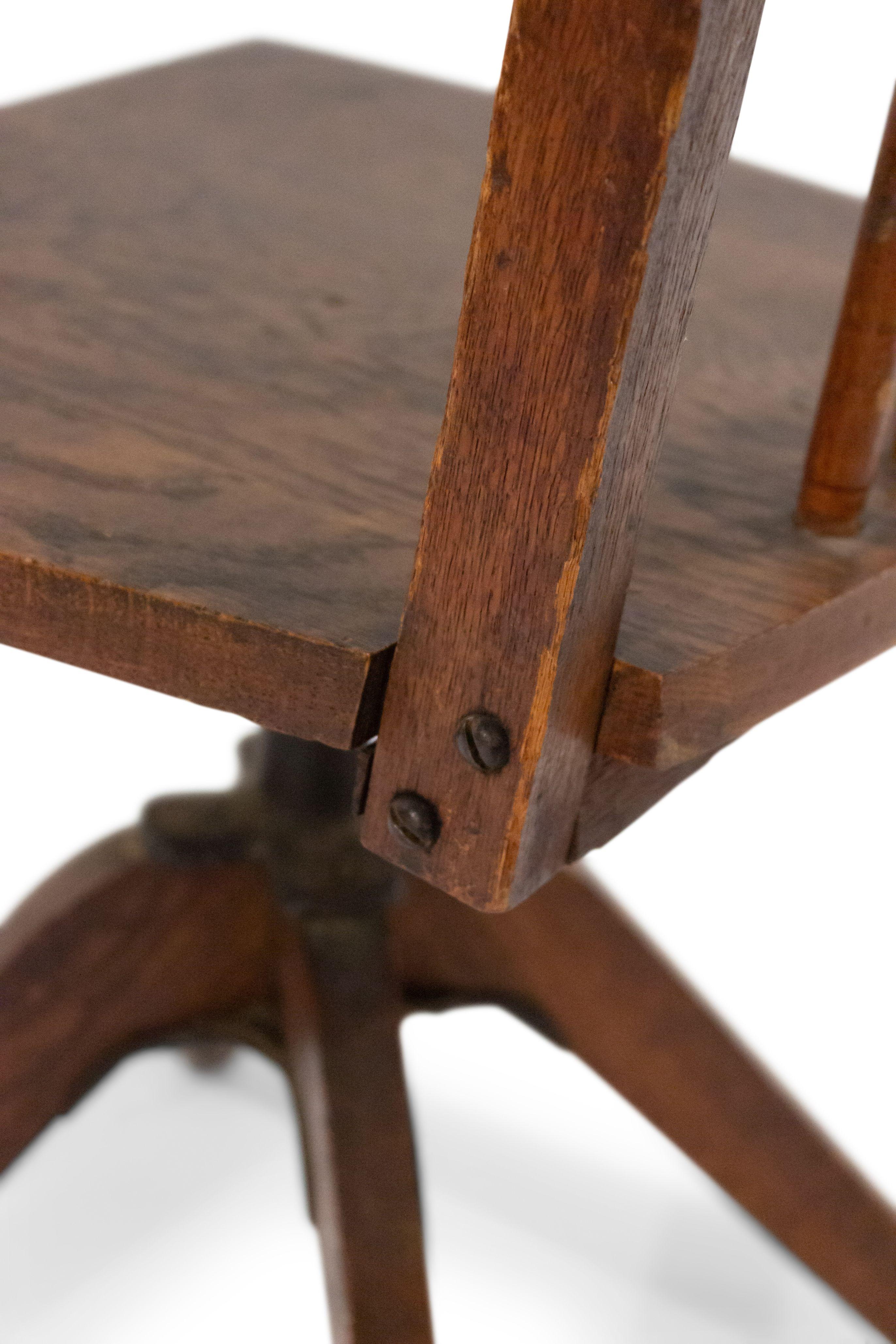 20th Century American Mission Oak Roll Top Desk and Matching Chair