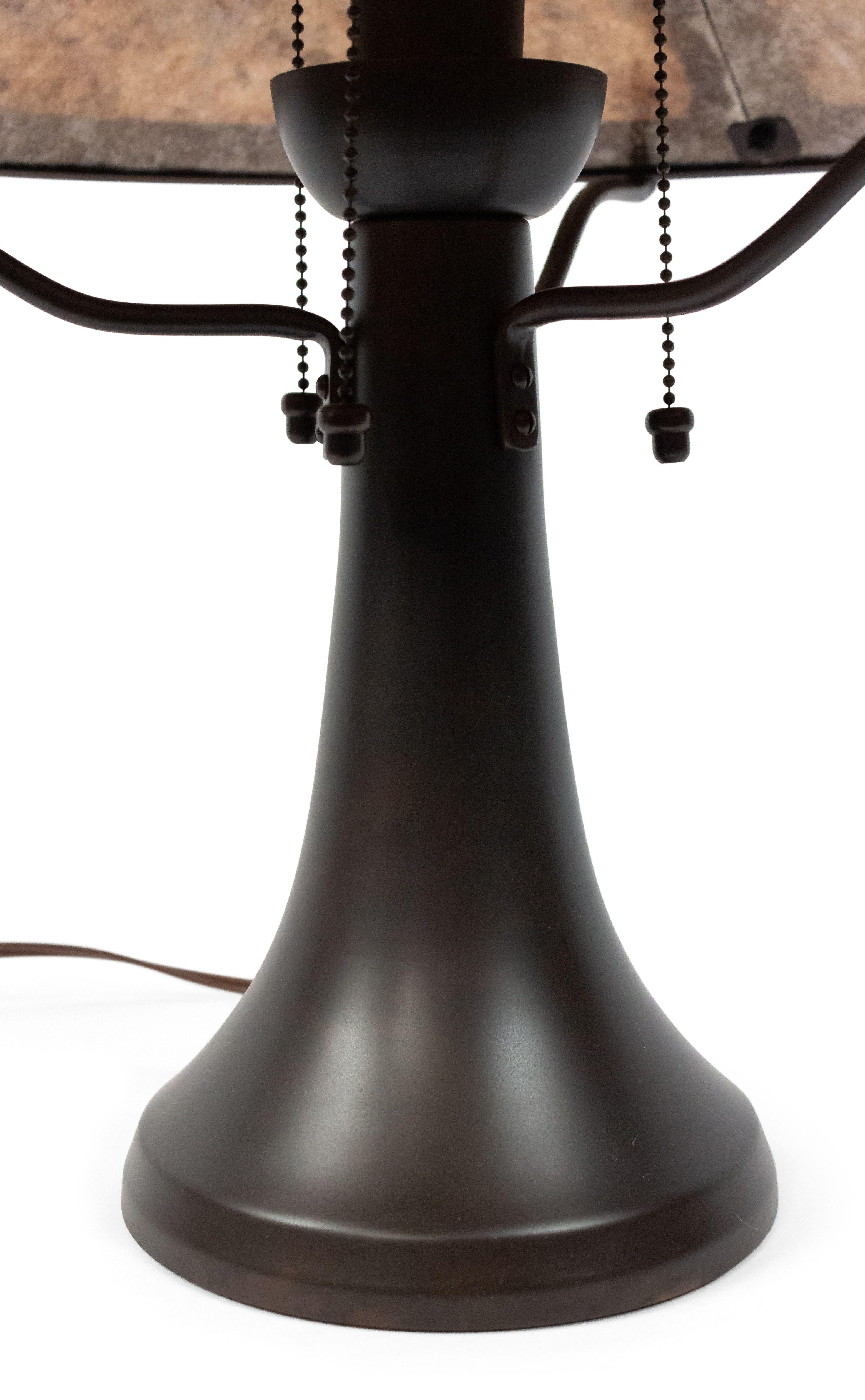 Lámpara de Sobremesa Estilo Misión Americana Beige Metal en venta