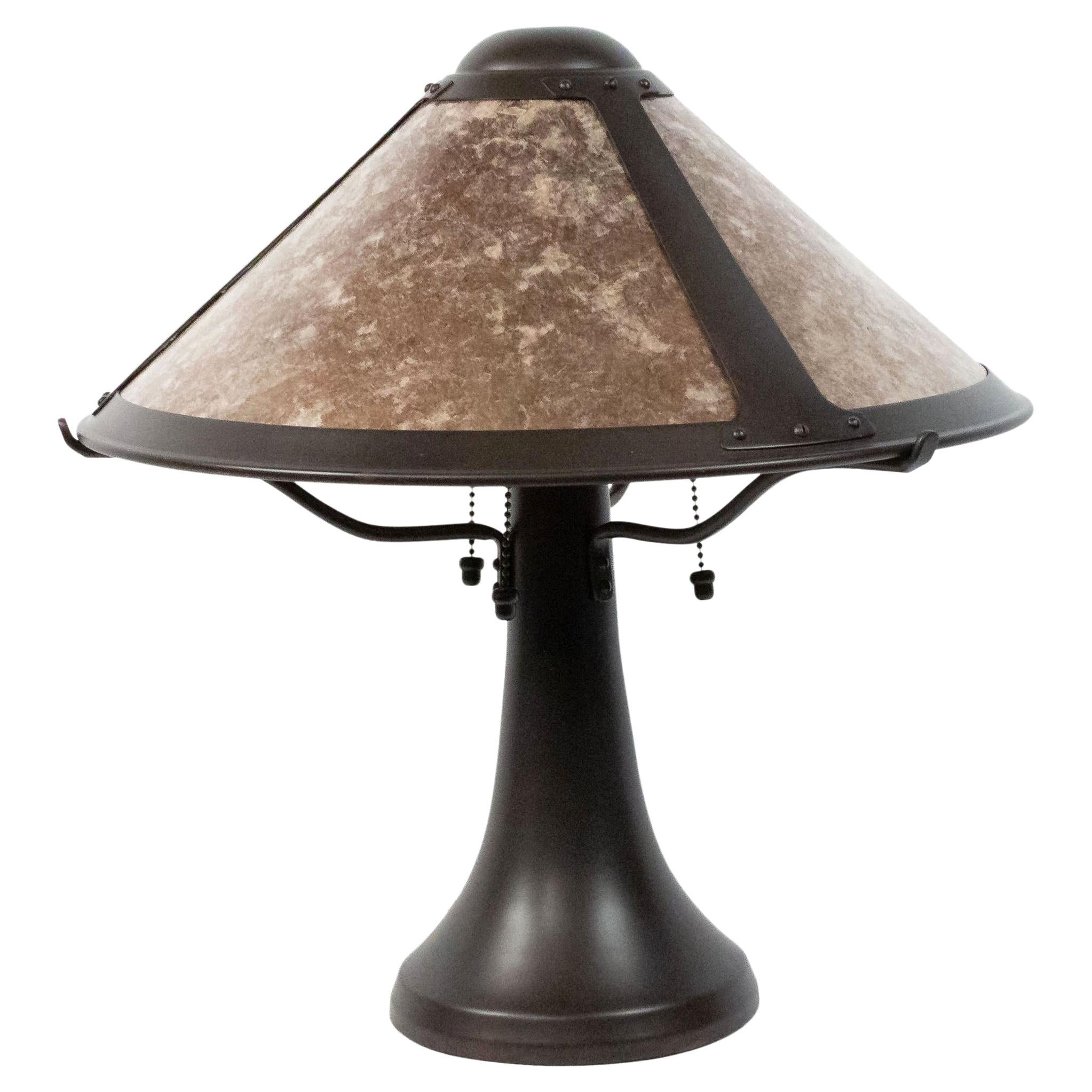 American Mission Style Beige Table Lamp For Sale