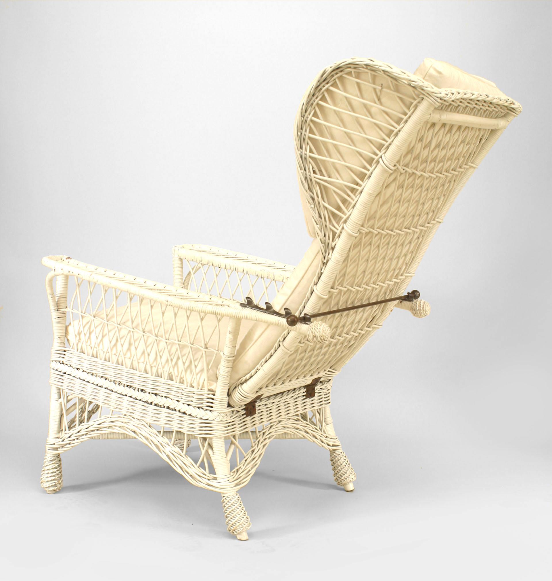 American Mission Wicker Morris Chair For Sale 1