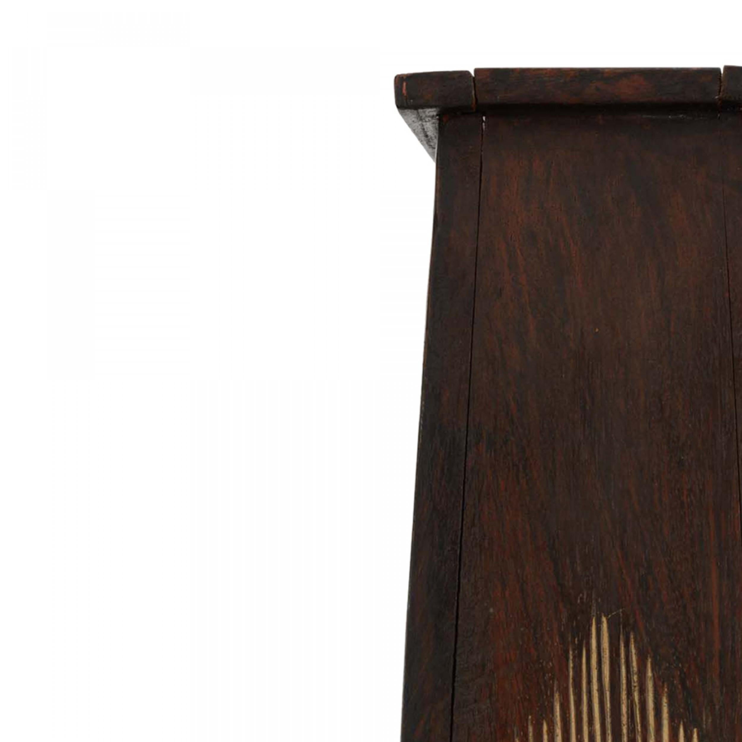Shaker Vaso di legno inciso American Mission in vendita
