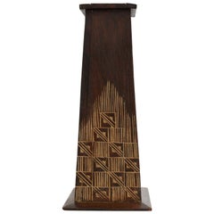 American Mission Wooden Engraved Vase