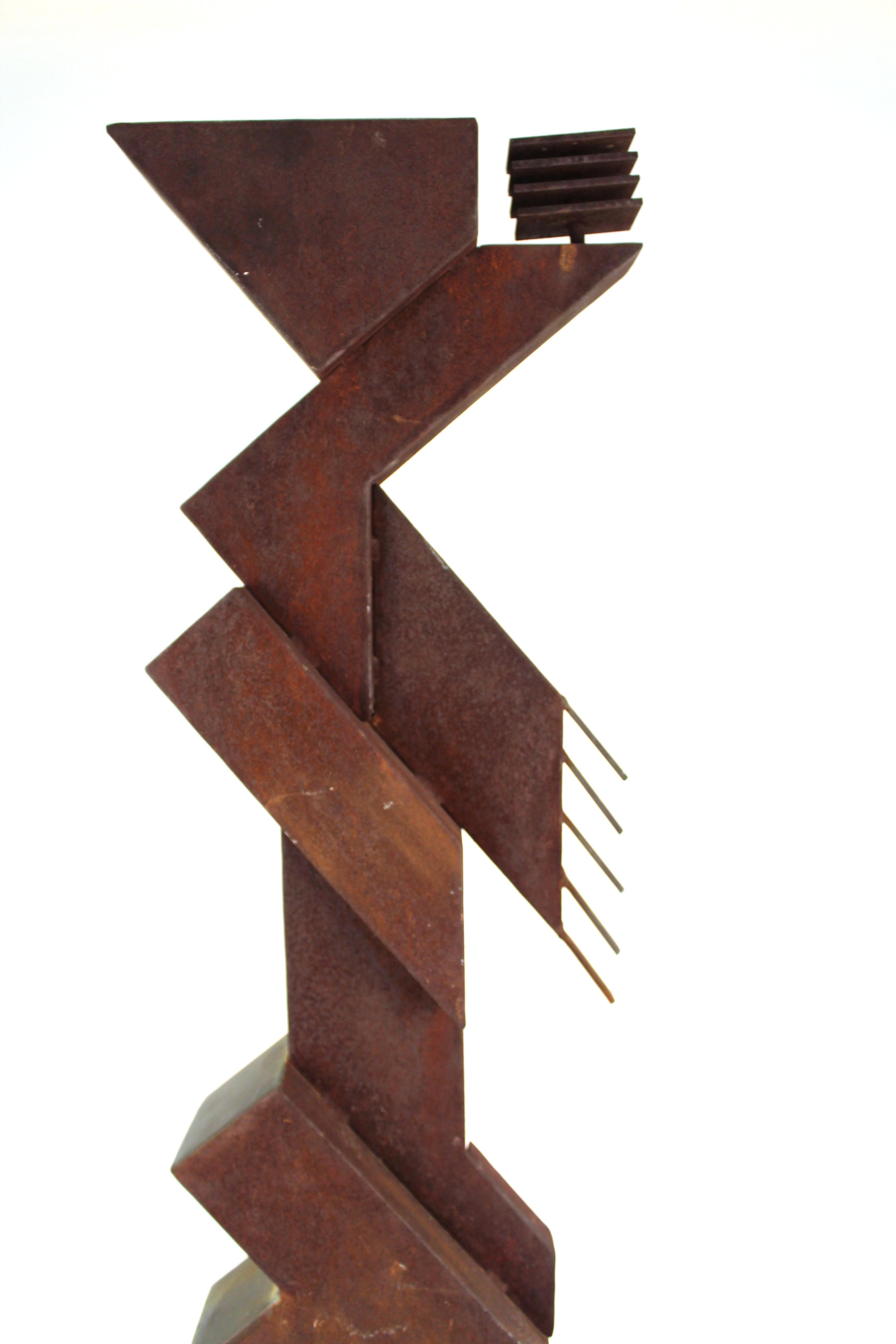Amerikanische Moderne Abstrakte Brutalistische TOTEM-Skulptur (Ende des 20. Jahrhunderts) im Angebot
