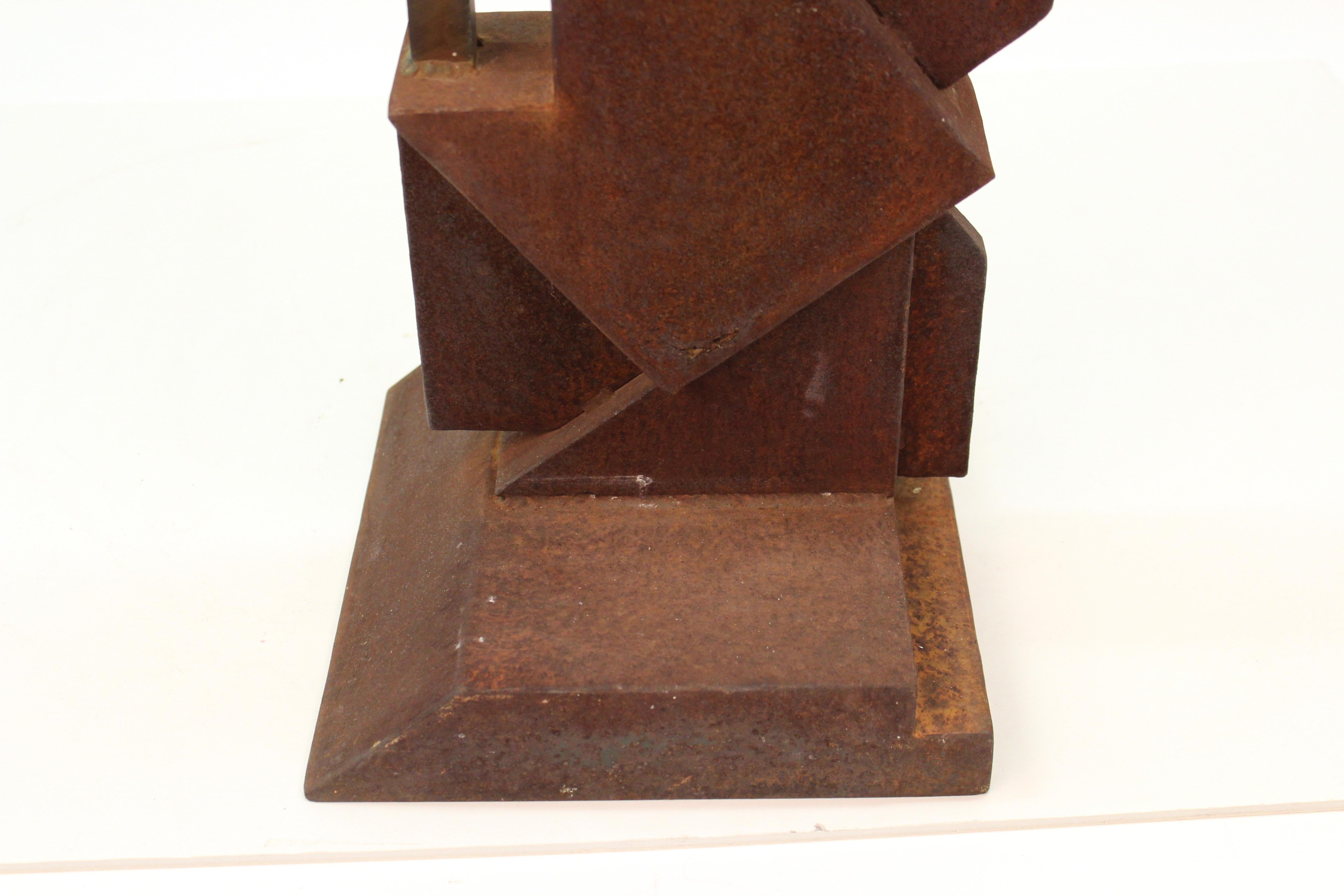 Bronze American Modern Abstract Brutalist TOTEM Sculpture For Sale