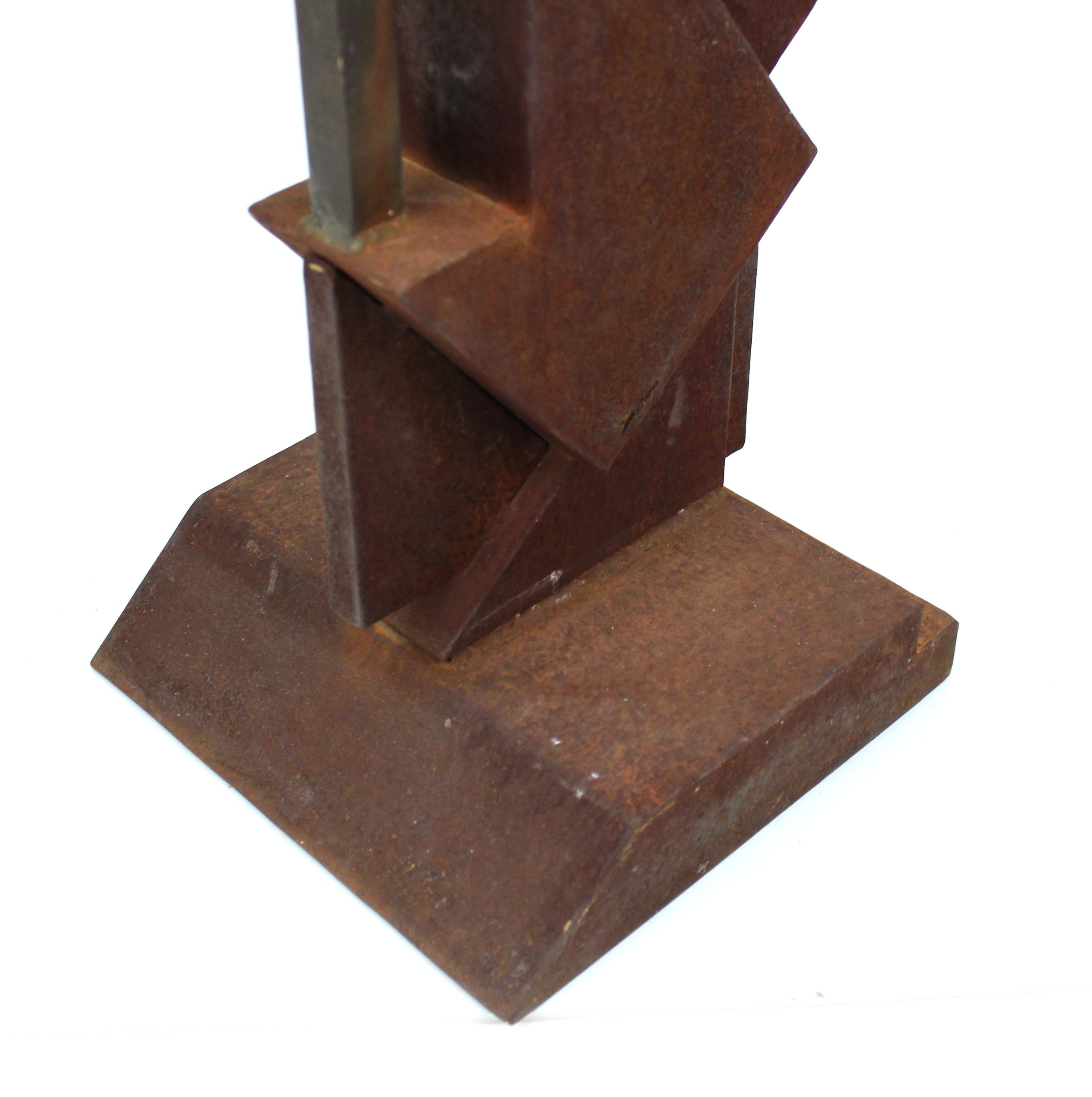 American Modern Abstract Brutalist TOTEM Sculpture For Sale 1