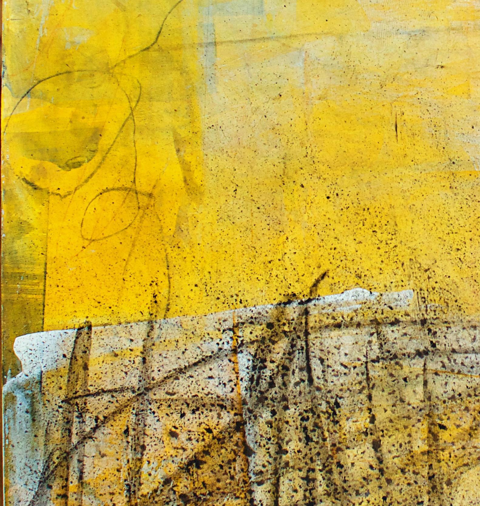 Contemporary American Modern Abstract Expressionist Mixed-Media on Board, Elliot Twelvetrees