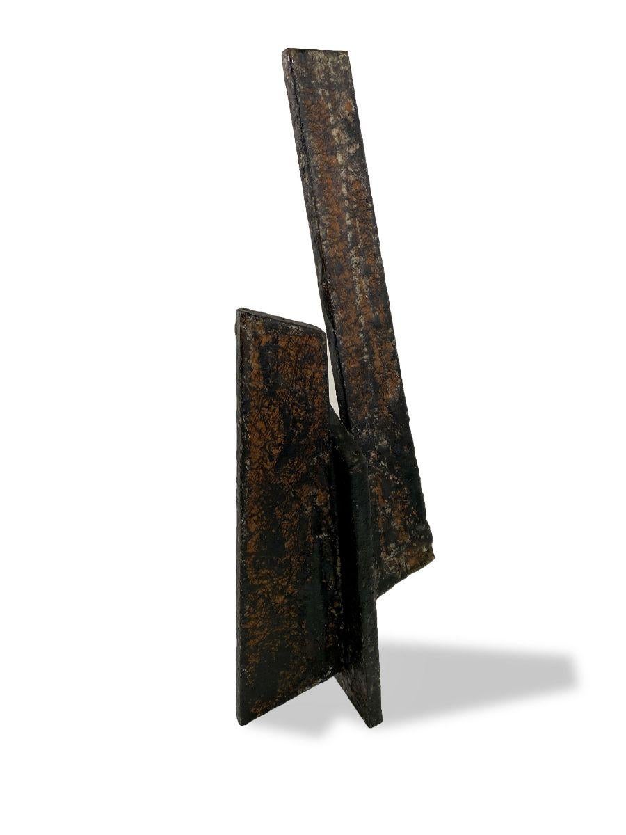 American Modern Abstract Expressionist Mixed Media Sculpture, Moshe Y In Good Condition In Hollywood, FL