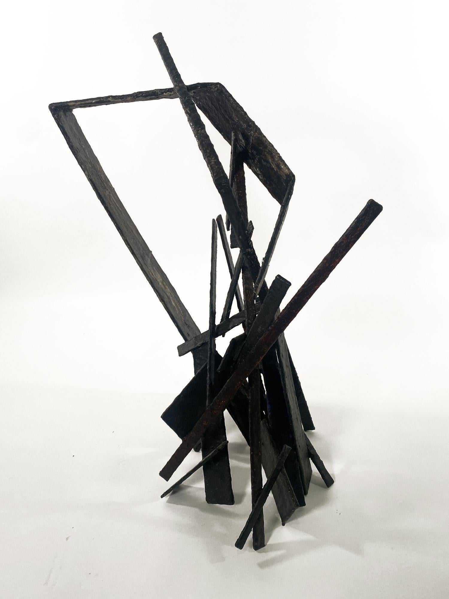 American Modern Abstract Expressionist Mixed Media Sculpture, Moshe Y In Good Condition For Sale In Hollywood, FL