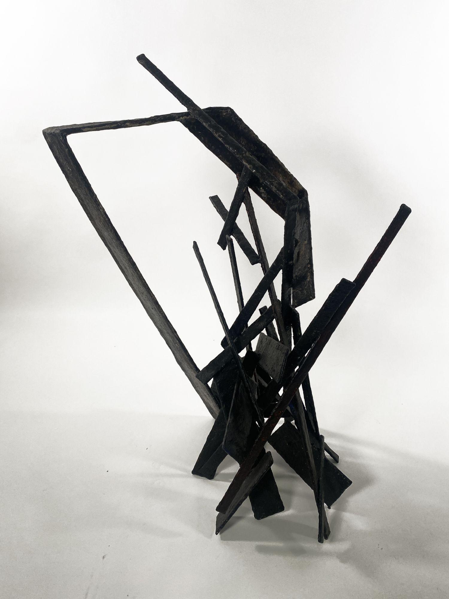 Contemporary American Modern Abstract Expressionist Mixed Media Sculpture, Moshe Y For Sale