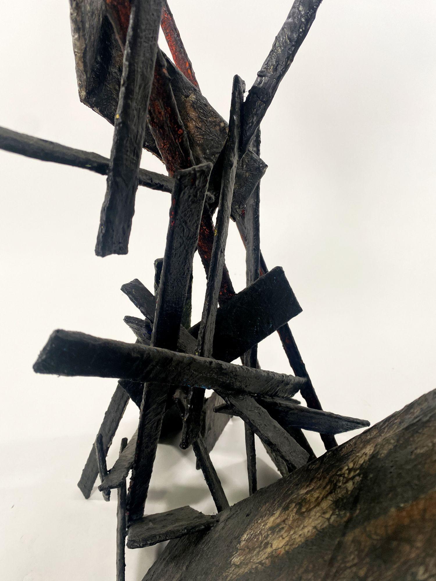 American Modern Abstract Expressionist Mixed Media Sculpture, Moshe Y For Sale 2