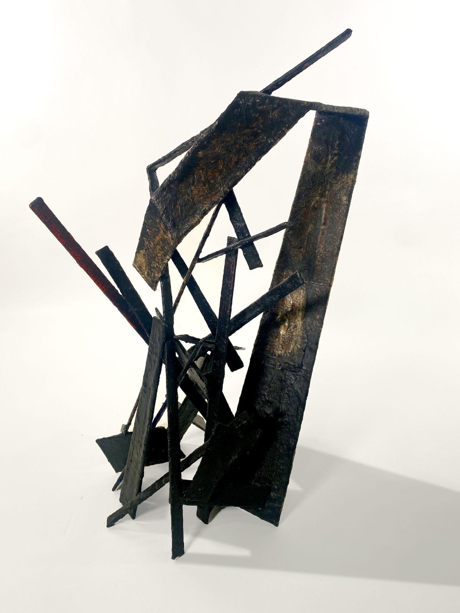 American Modern Abstract Expressionist Mixed Media Sculpture, Moshe Y For Sale 4