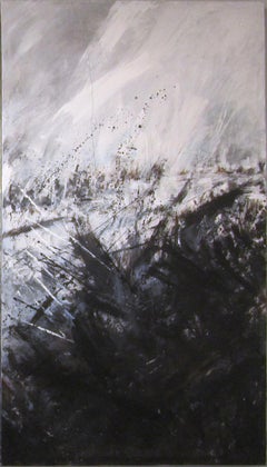 Triptyque d'expressionnistes abstraits américains modernes en techniques mixtes, Moshe Y