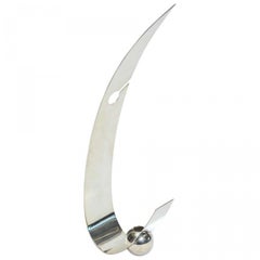 American Modern Arc Candle Holder Silver Plate