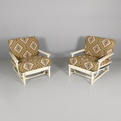 American modern armchairs by Lyda Levi for McGuire Company, 1970s