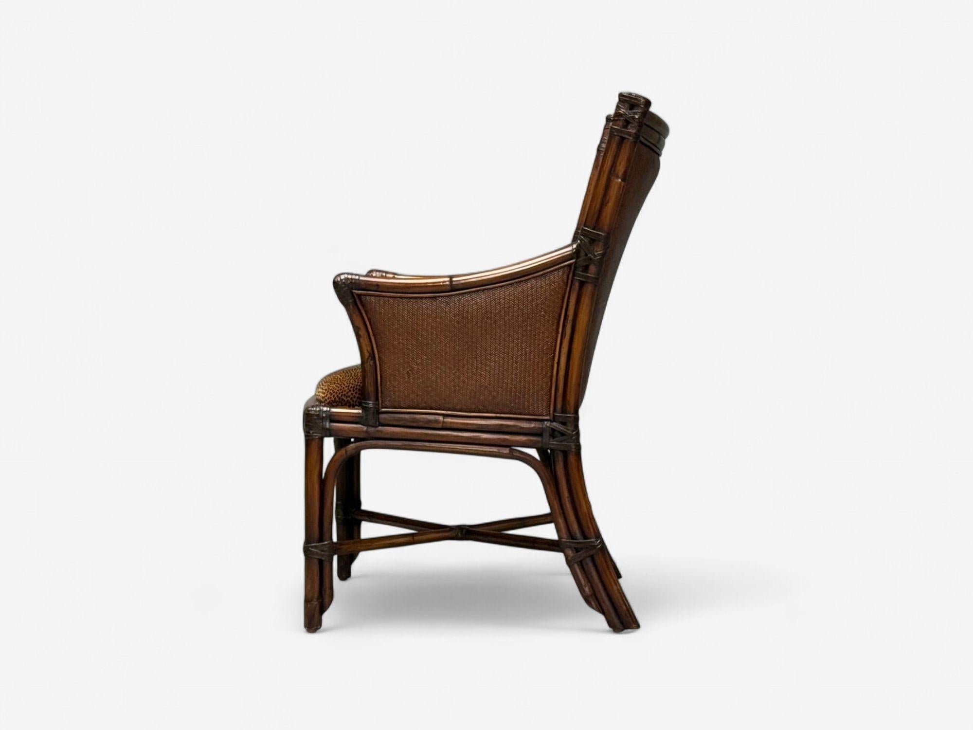 Fauteuils modernes américains, bambou, rotin, États-Unis, 1970 en vente 1