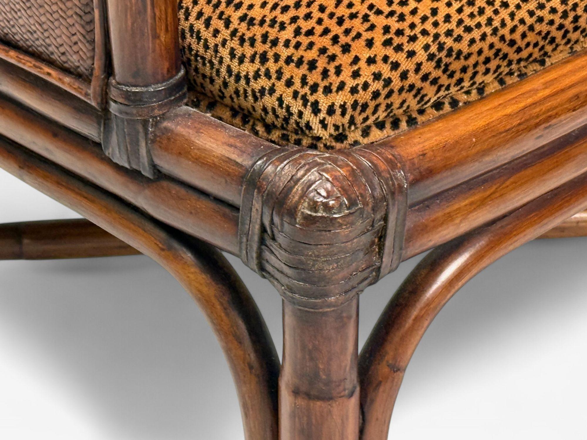 Fauteuils modernes américains, bambou, rotin, États-Unis, 1970 en vente 2