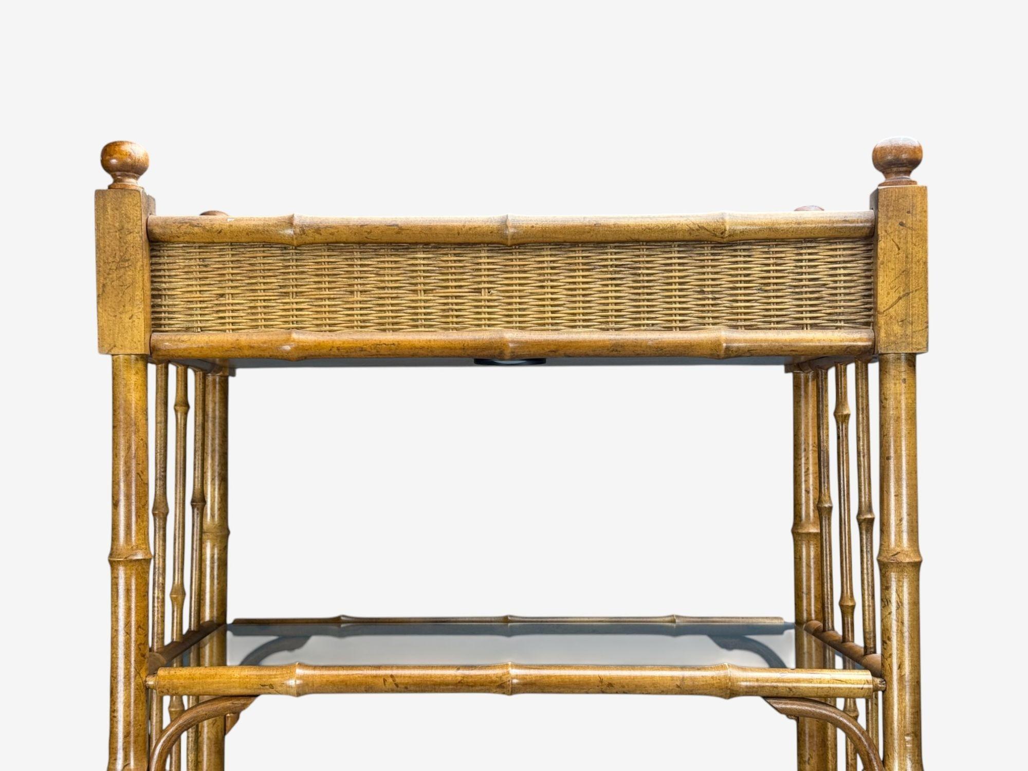 Moderno Americano, Bambú, Madera, Ménsulas, EE.UU., Década de 1980 en venta 1