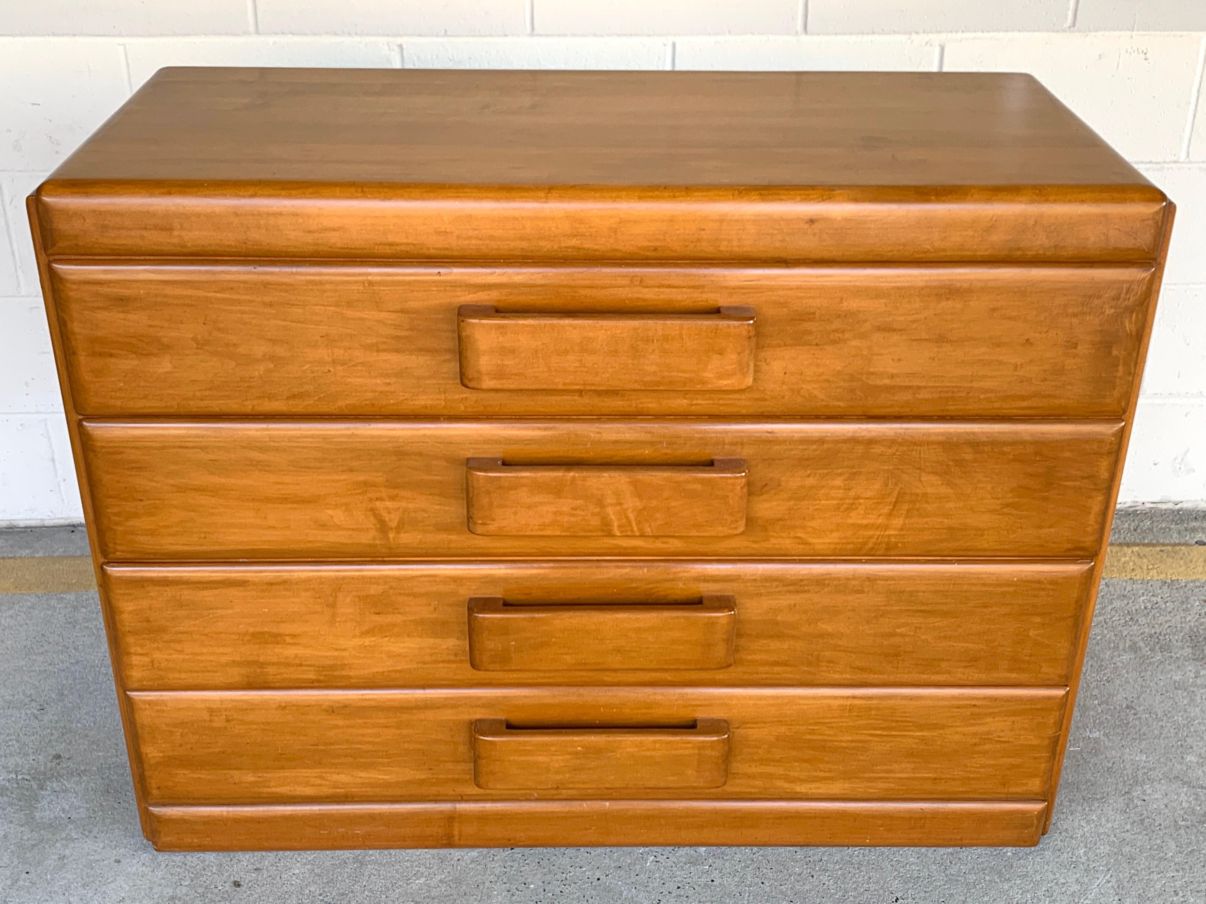 American modern blonde chest of drawers, Designed by Russel Wright, circa 1950
fitted with four 43