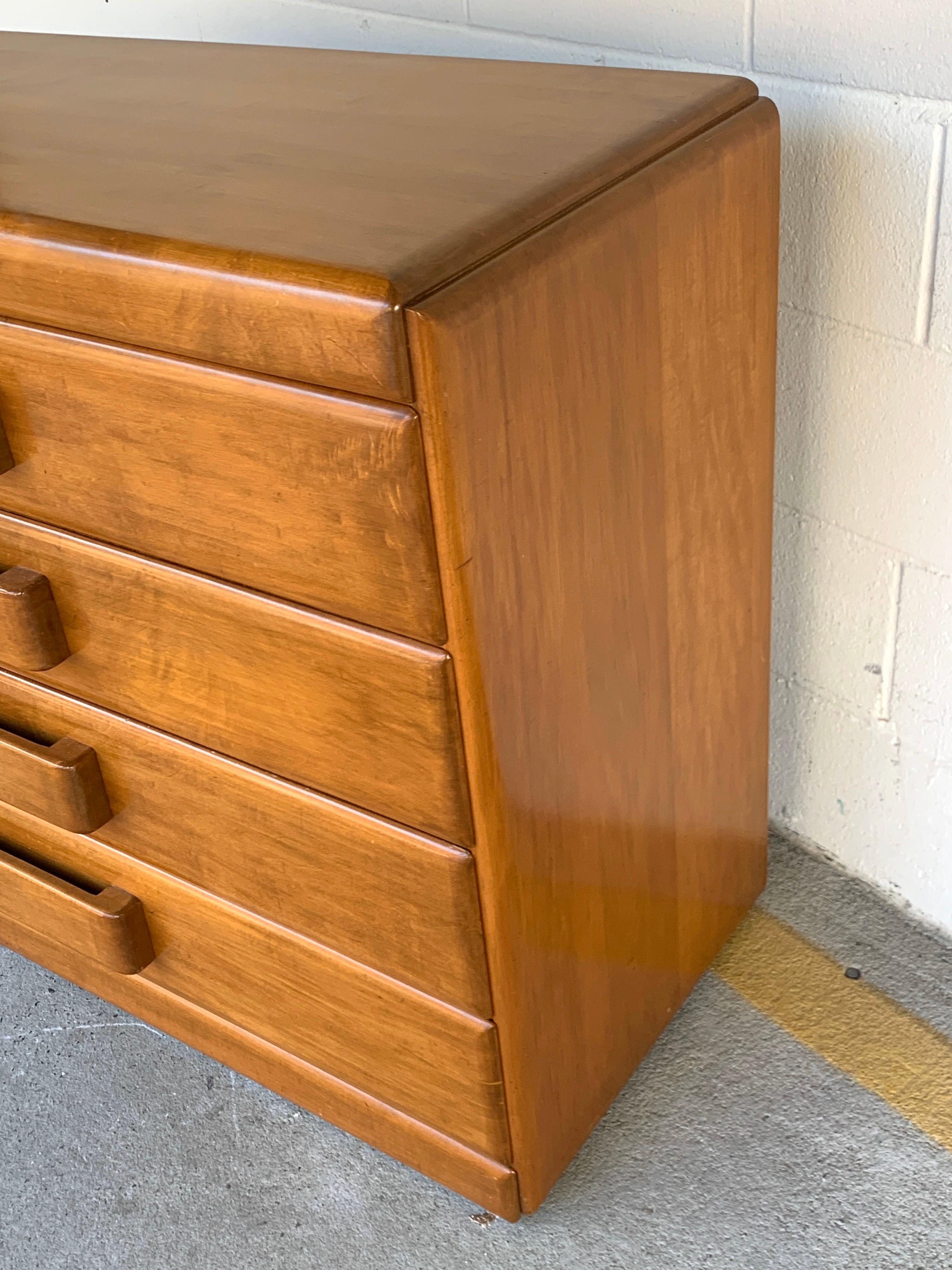 Wood American Modern Blonde Chest Of Drawers For Sale