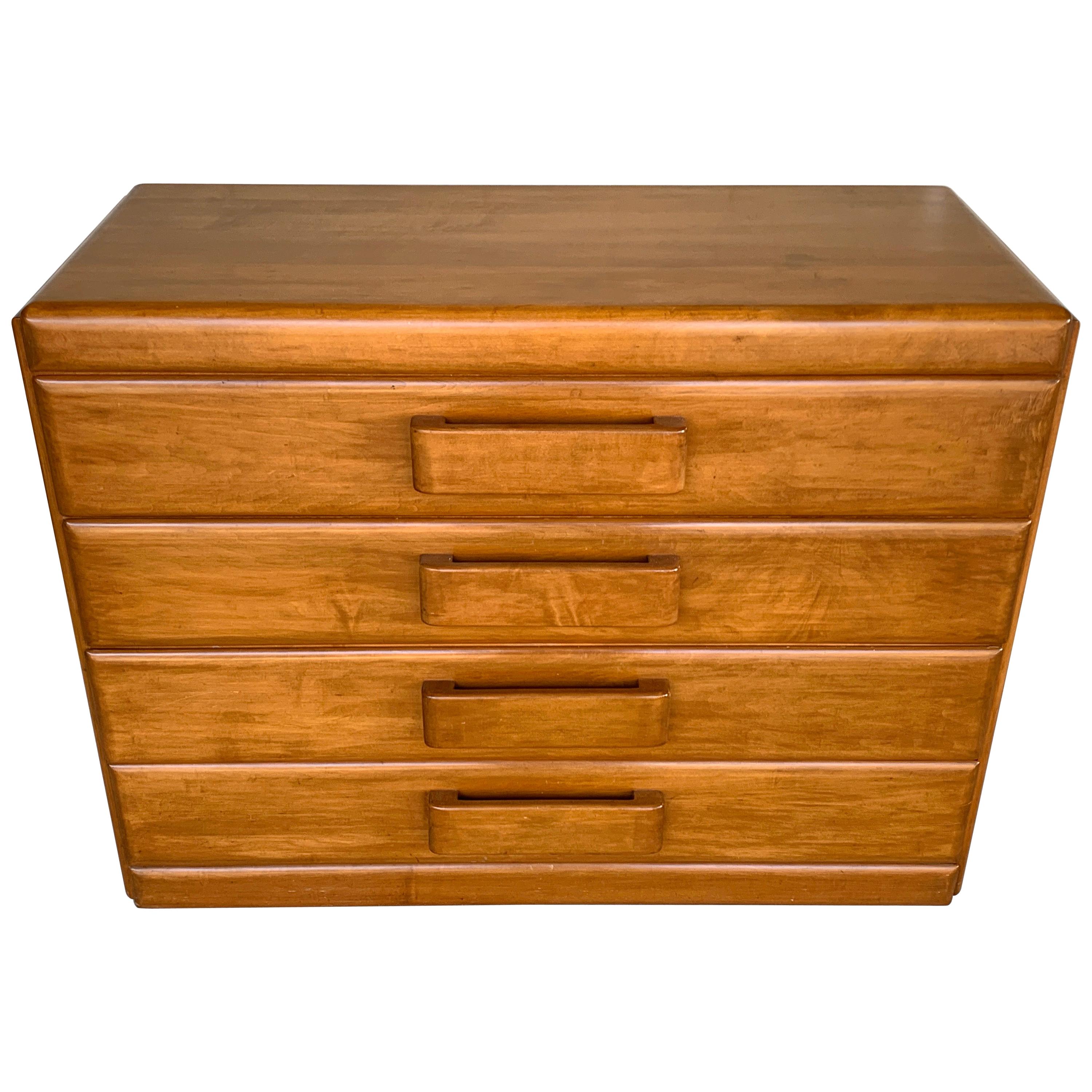 American Modern Blonde Chest Of Drawers For Sale