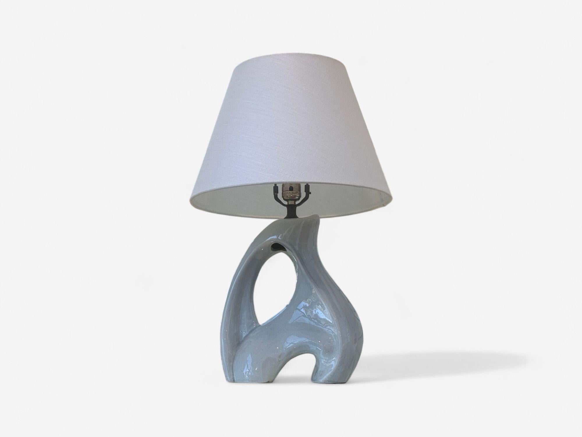 Mid-Century moderno Lampada da tavolo biomorfa moderna americana, ceramica, USA, anni '60 in vendita