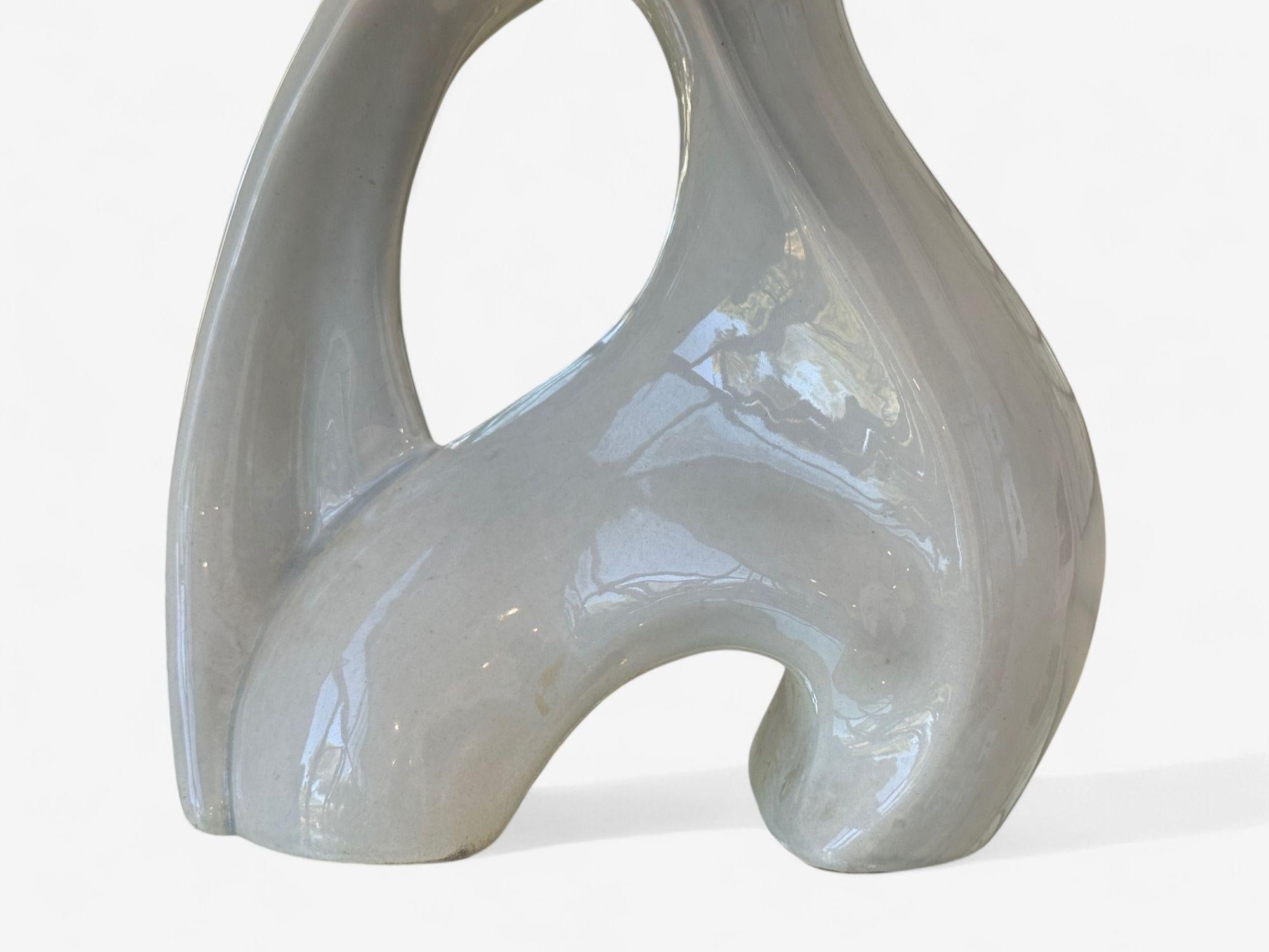 Lampada da tavolo biomorfa moderna americana, ceramica, USA, anni '60 in vendita 2