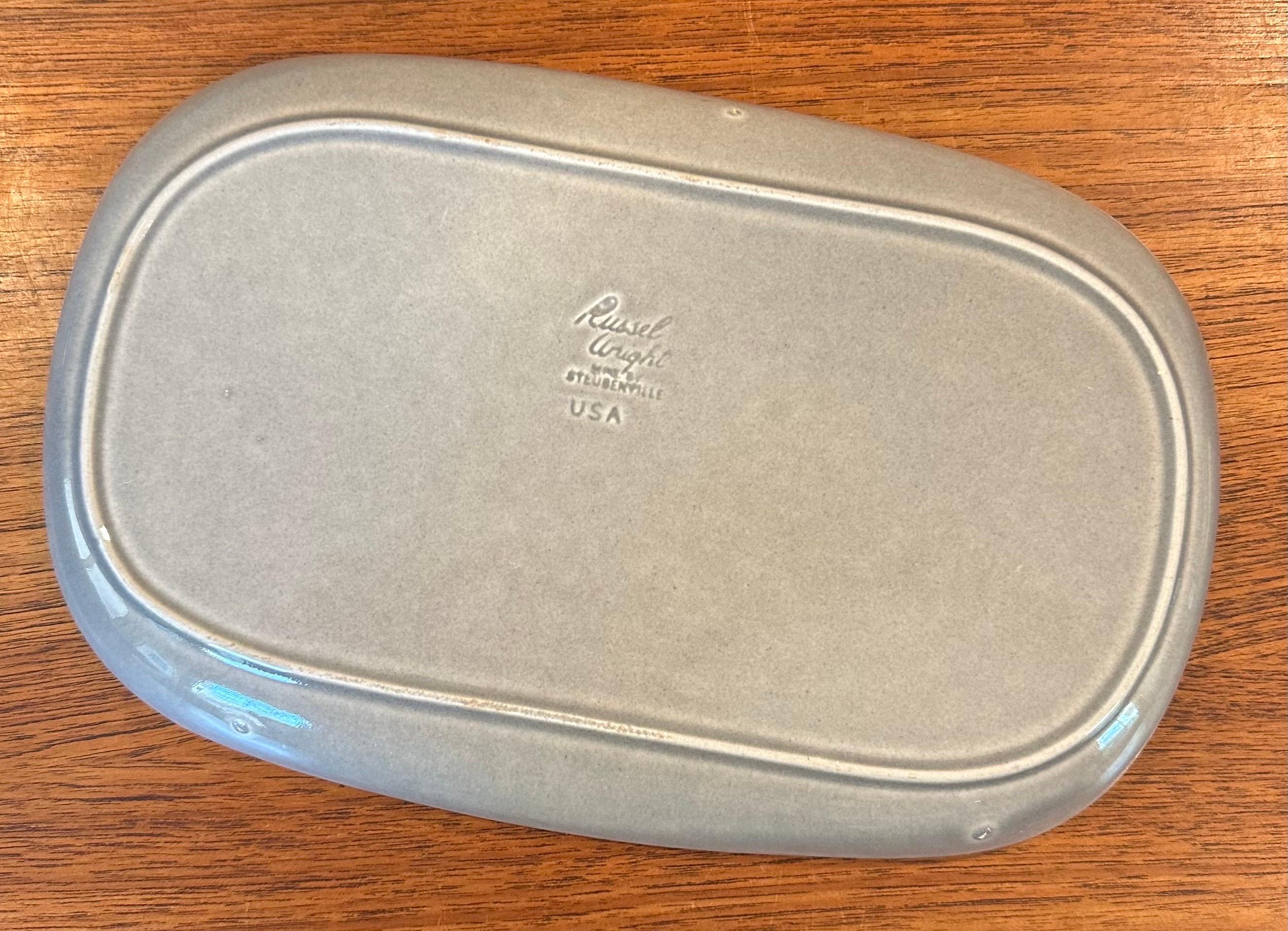 American Modern Ceramic Bowl and Tray by Russel Wright for Steubenville Pottery For Sale 5