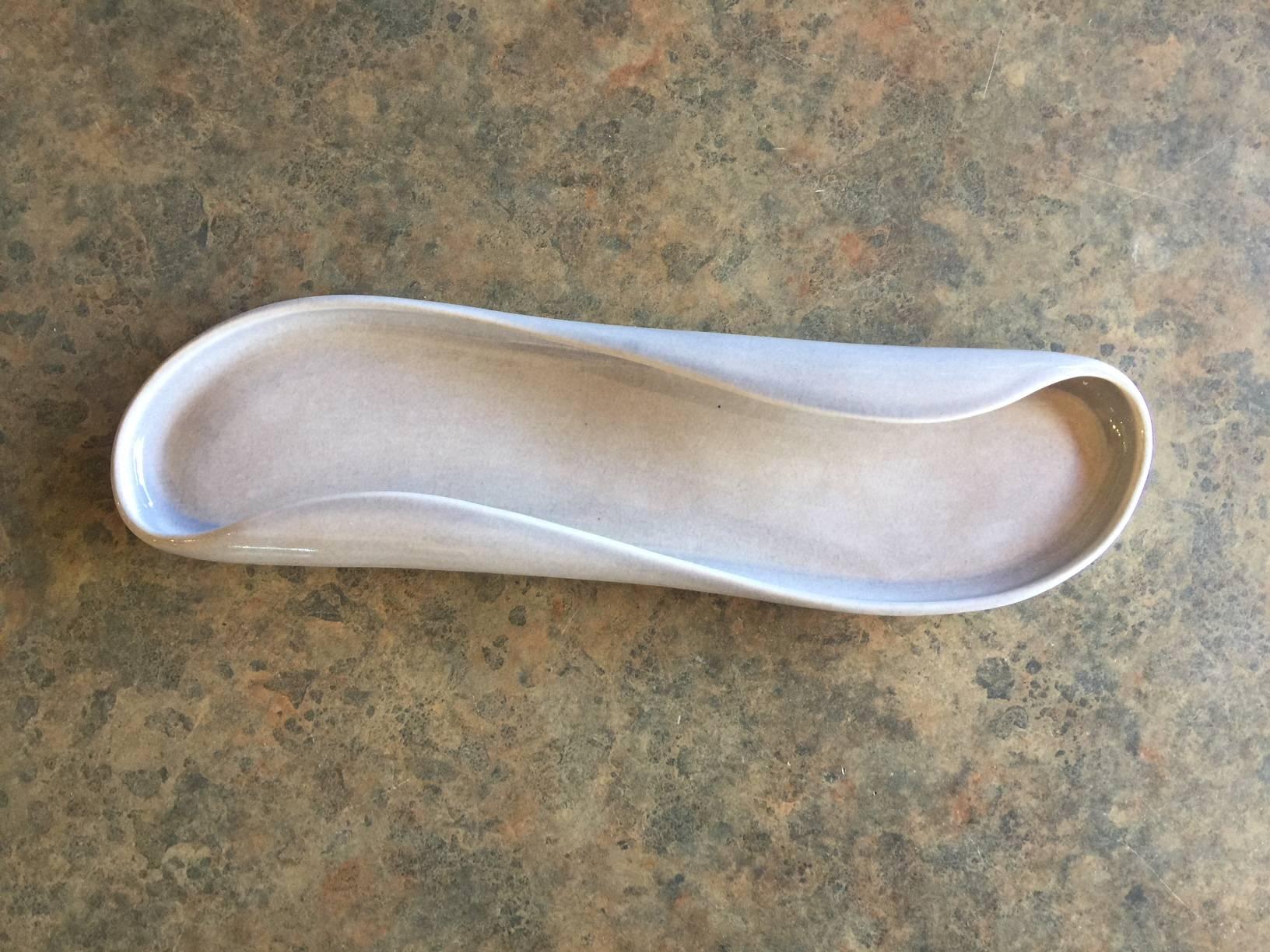 Glazed American Modern Ceramic Celery Tray by Russel Wright for Steubenville Pottery