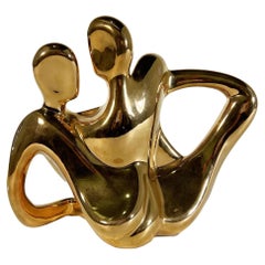 American Modern Ceramic Gold Glaze "Intertwined Couple", Jaru