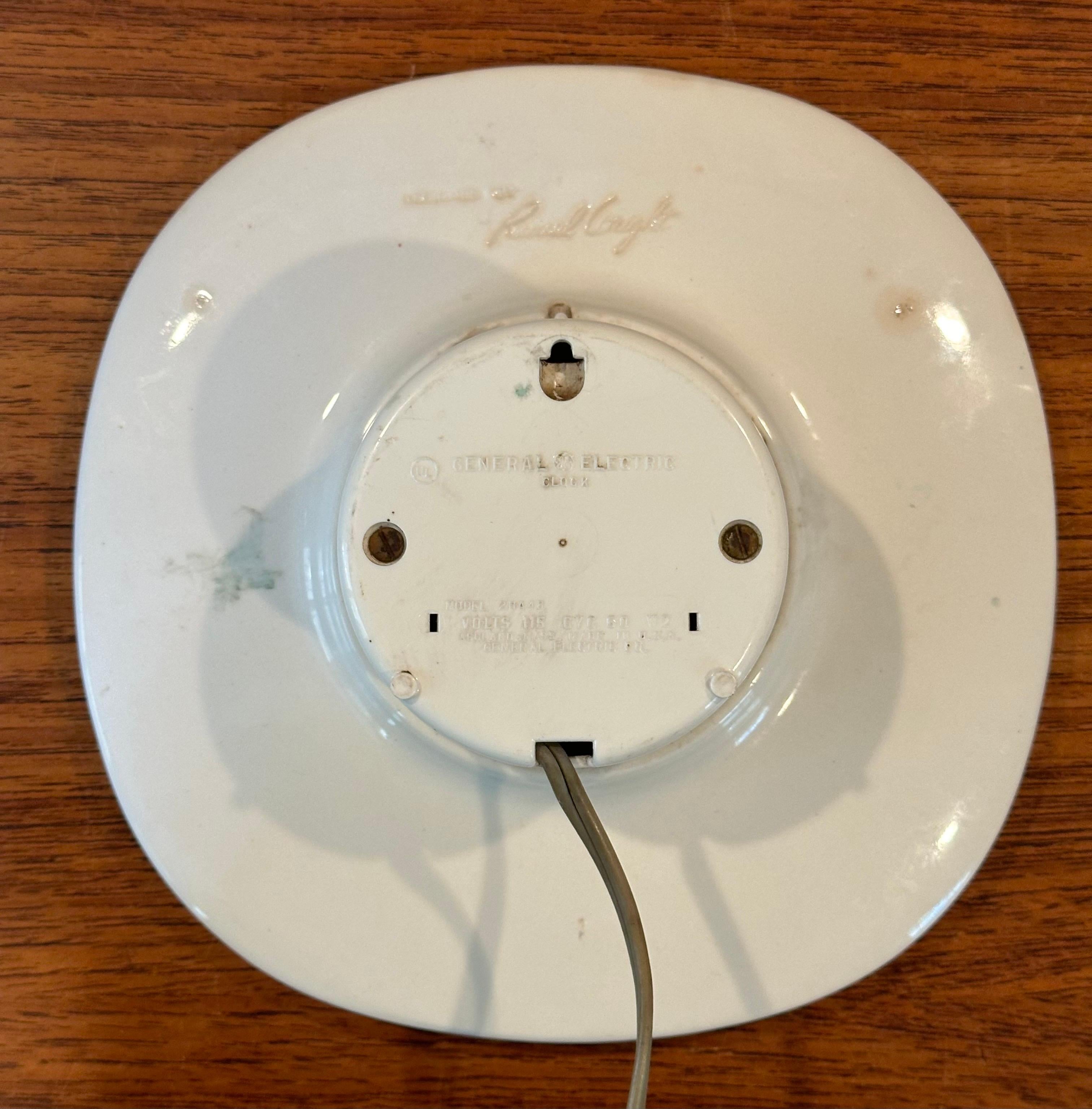 American Modern Ceramic Wall Clock by Russel Wright for General Electric 2
