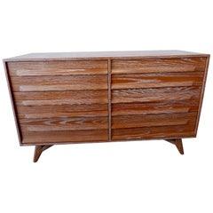 American Modern Cerused Oak Eight Drawer Chest, circa 1950's