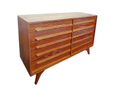 American Modern Cerused Oak Eight Drawer Chest, circa 1950's