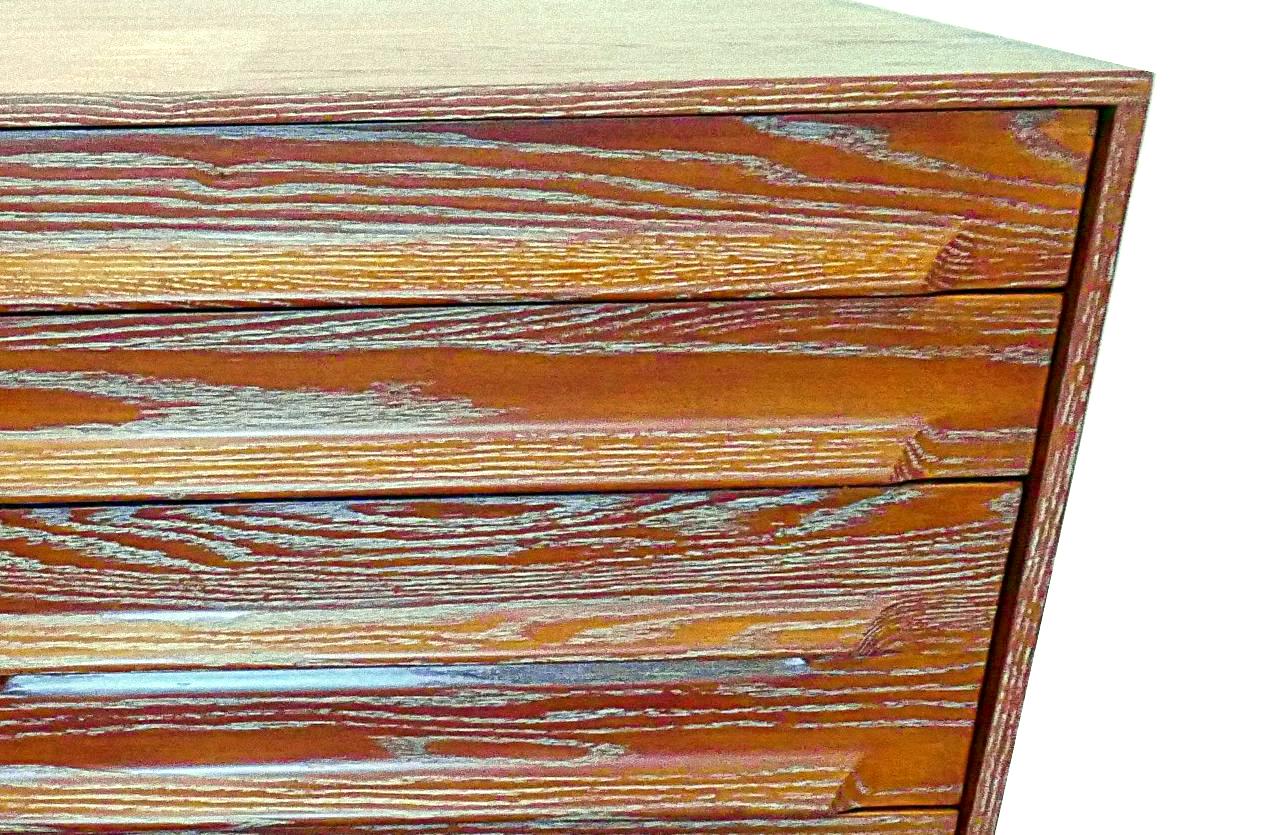 American Modern Cerused Oak Eight Drawer Chest, circa 1950's For Sale 3