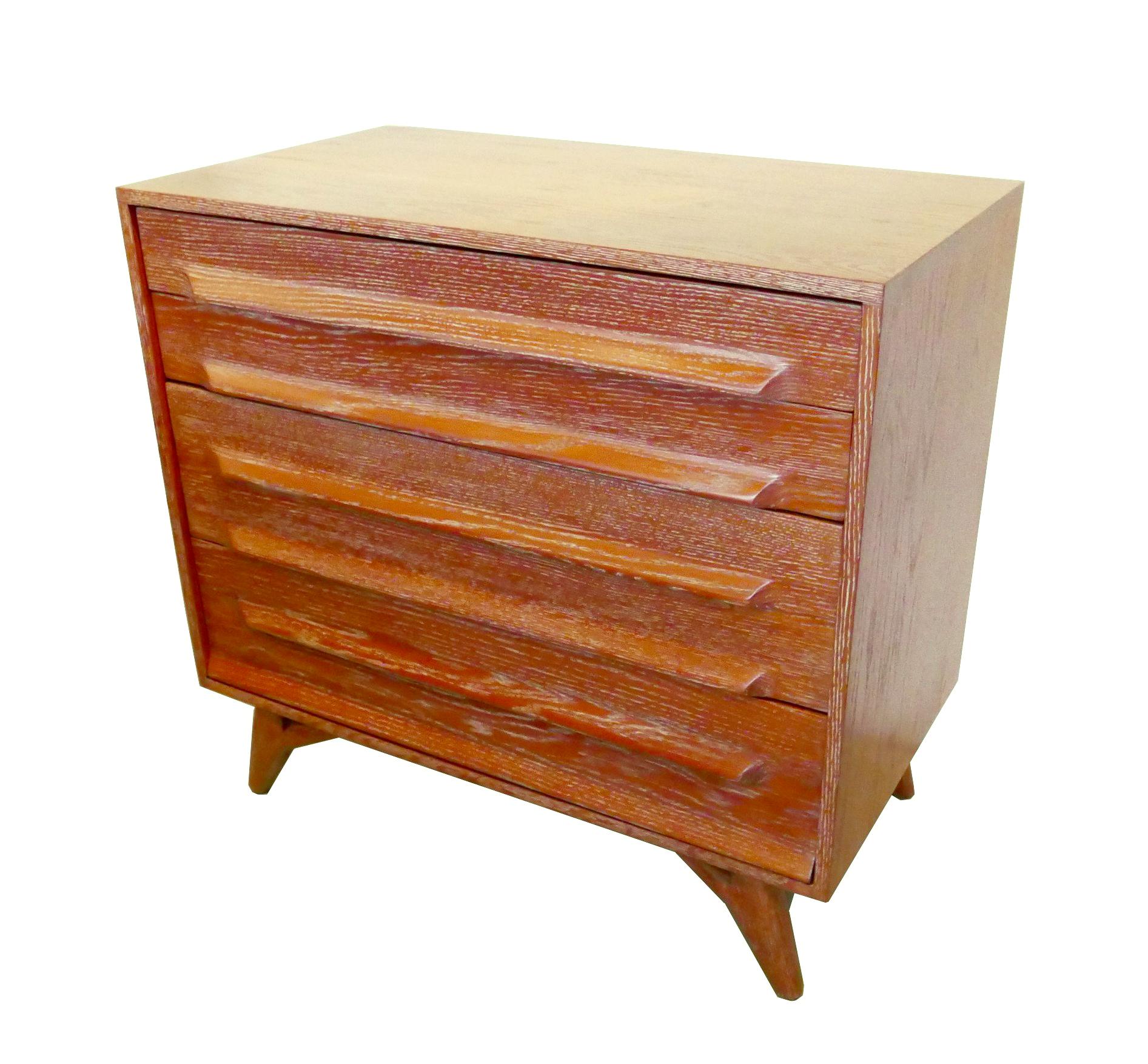 American modern four drawer chest, designed by Jack Van der Molen, Americana Casual Line by Jamestown Lounge. This suite includes a dresser, another smaller dresser and a pair of credenza.