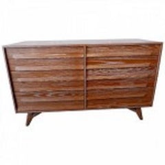 American Modern Cerused Oak Ten Drawer Chest, 1950s