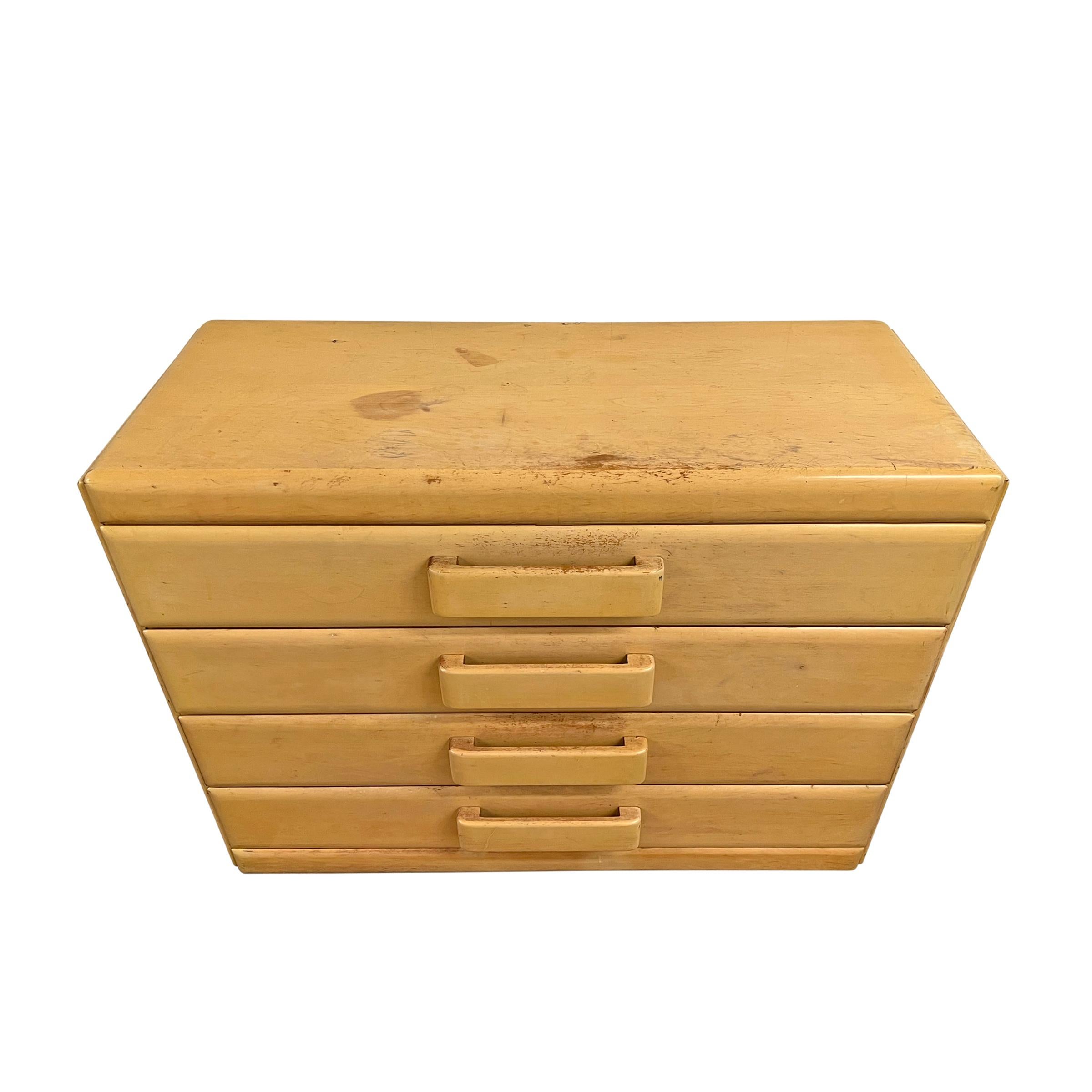 Birch American Modern Chest of Drawer For Sale