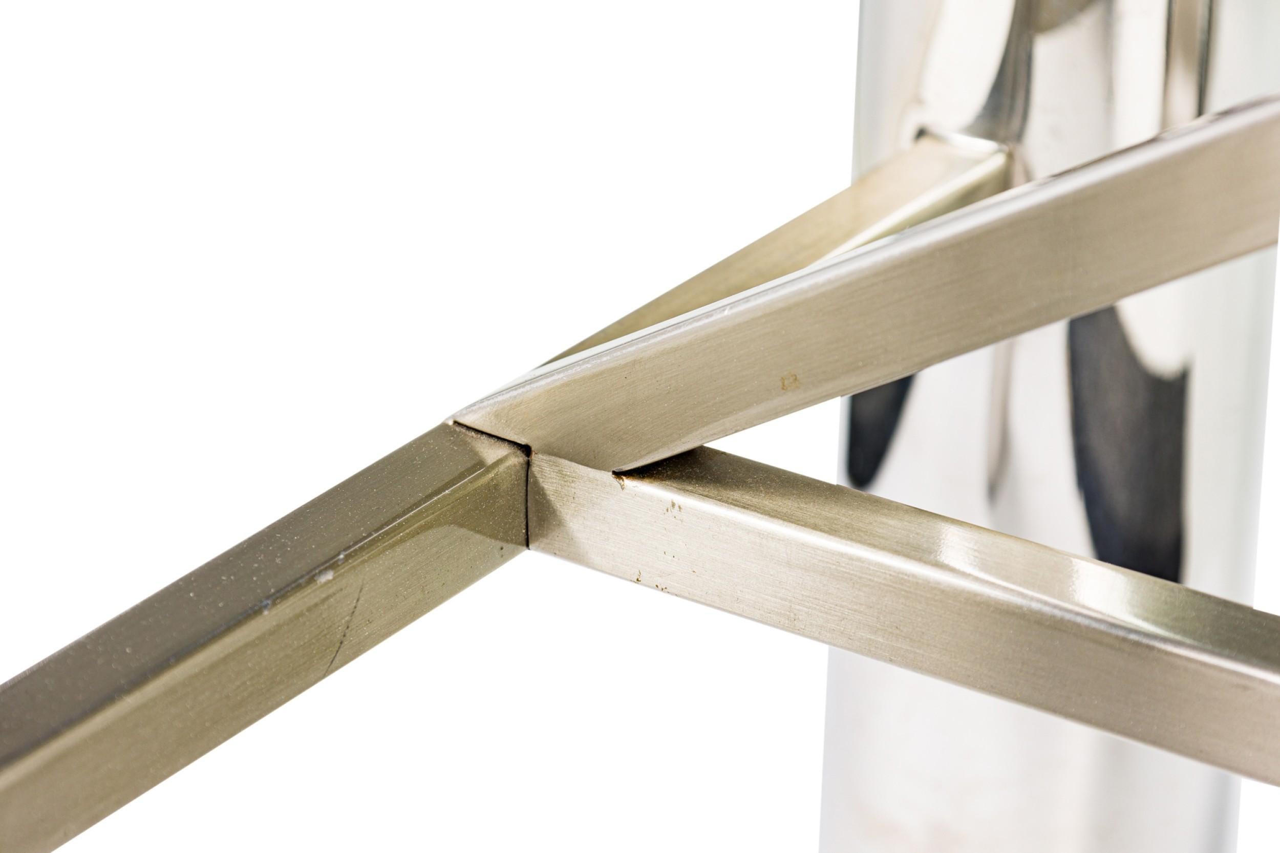 American Modern Chrome and Glass Console Table, Brueton, 1960s For Sale 3