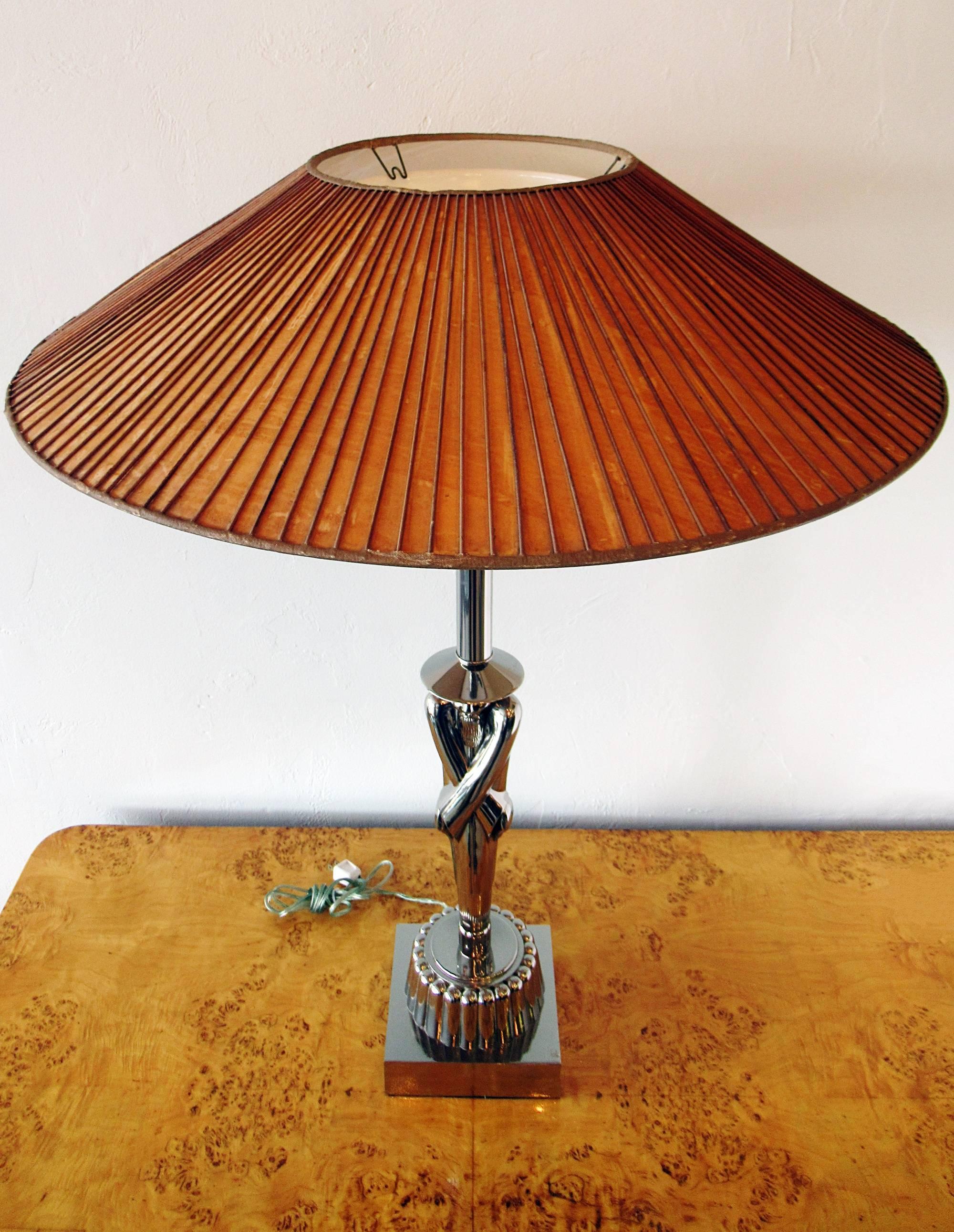 Steel American Modern Chrome Table Lamps, Viktor Schreckengost, 1930s For Sale