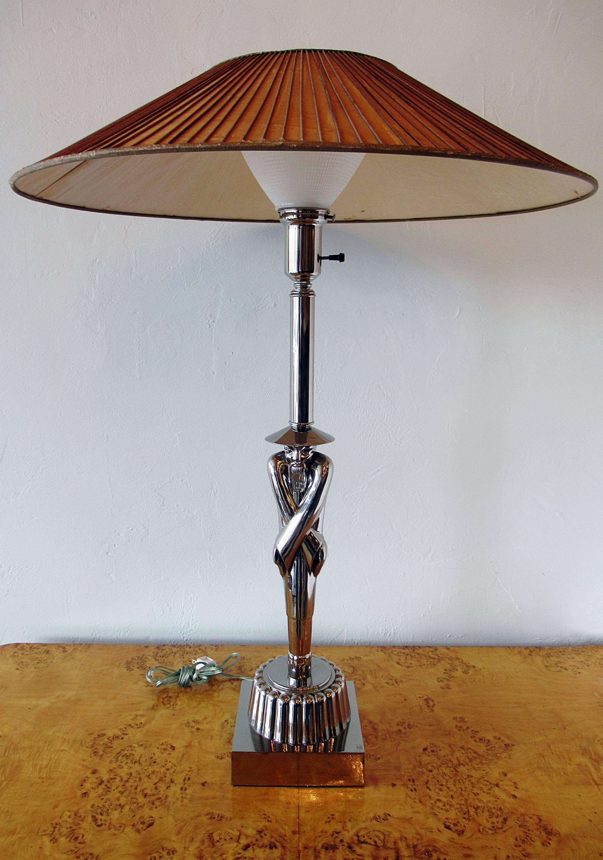 American Modern Chrome Table Lamps, Viktor Schreckengost, 1930s For Sale 1