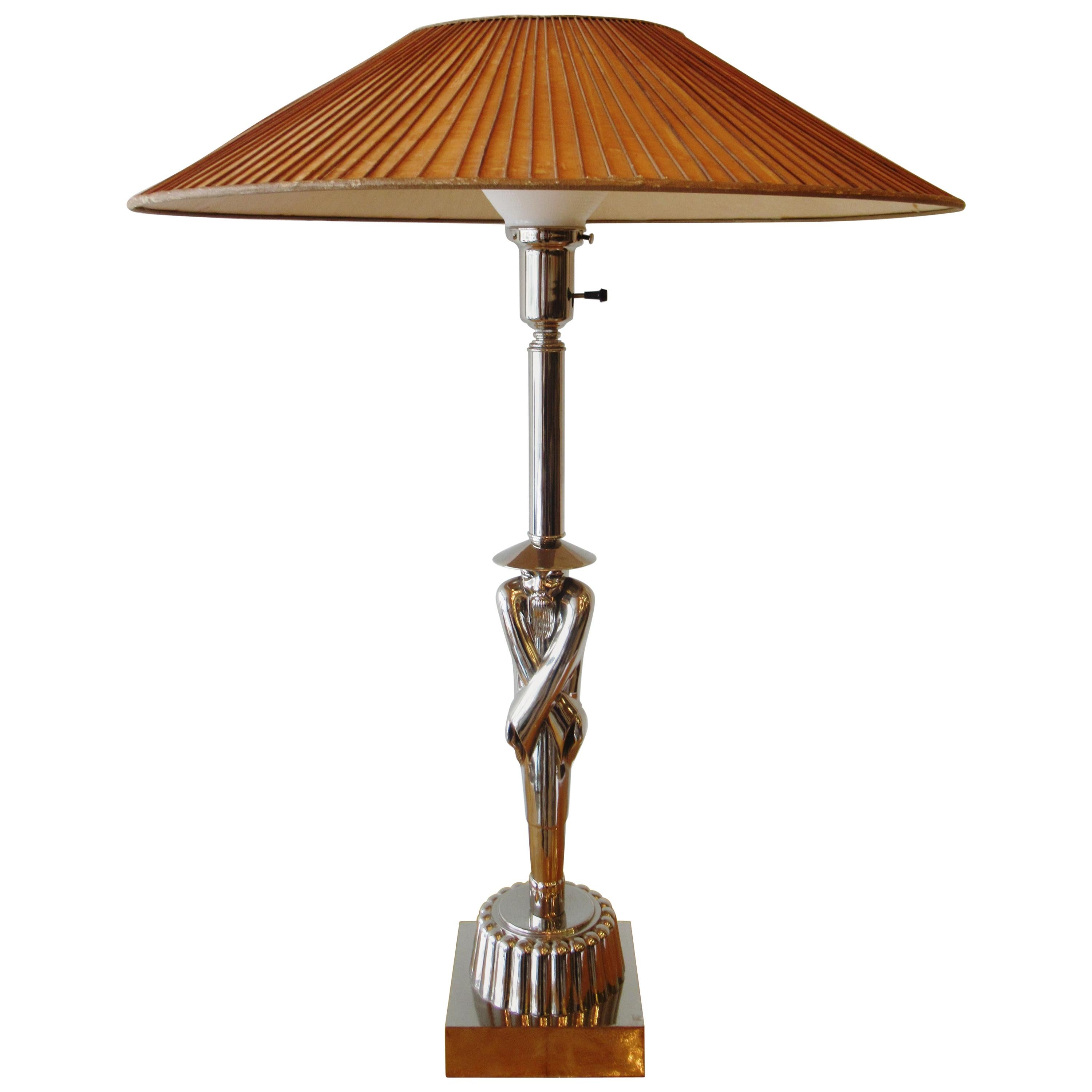 American Modern Chrome Table Lamps, Viktor Schreckengost, 1930s For Sale