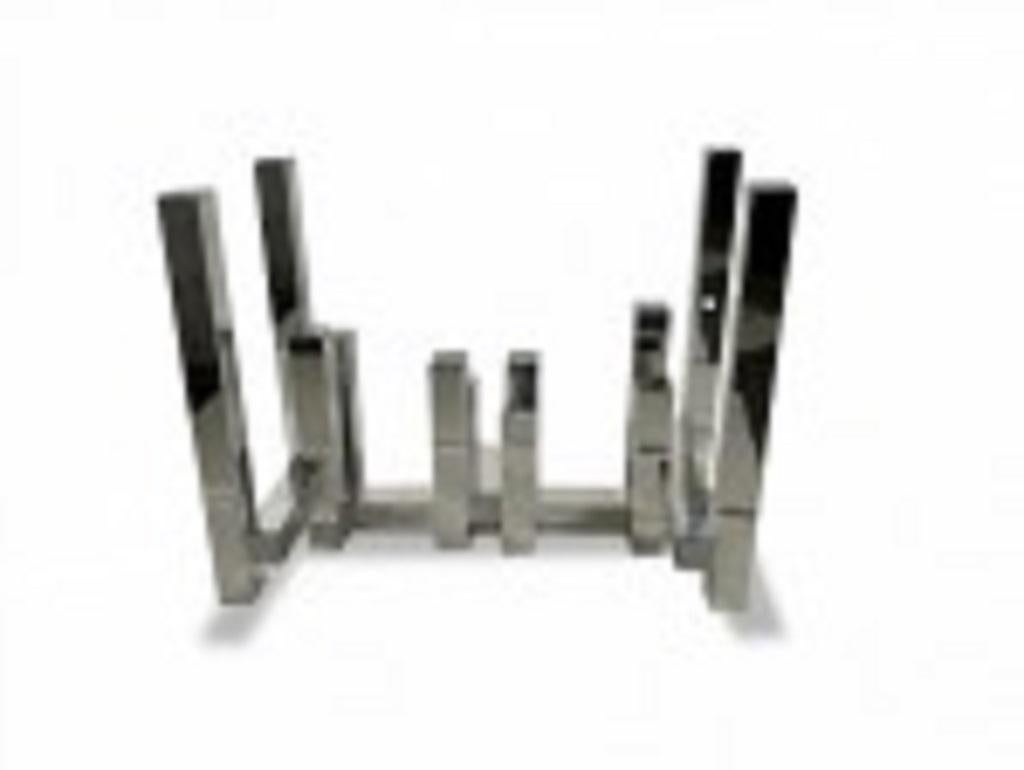 Mid-Century Modern American Modern Chrome Dining Table, Console Table Base, Paul Mayen For Habitat For Sale