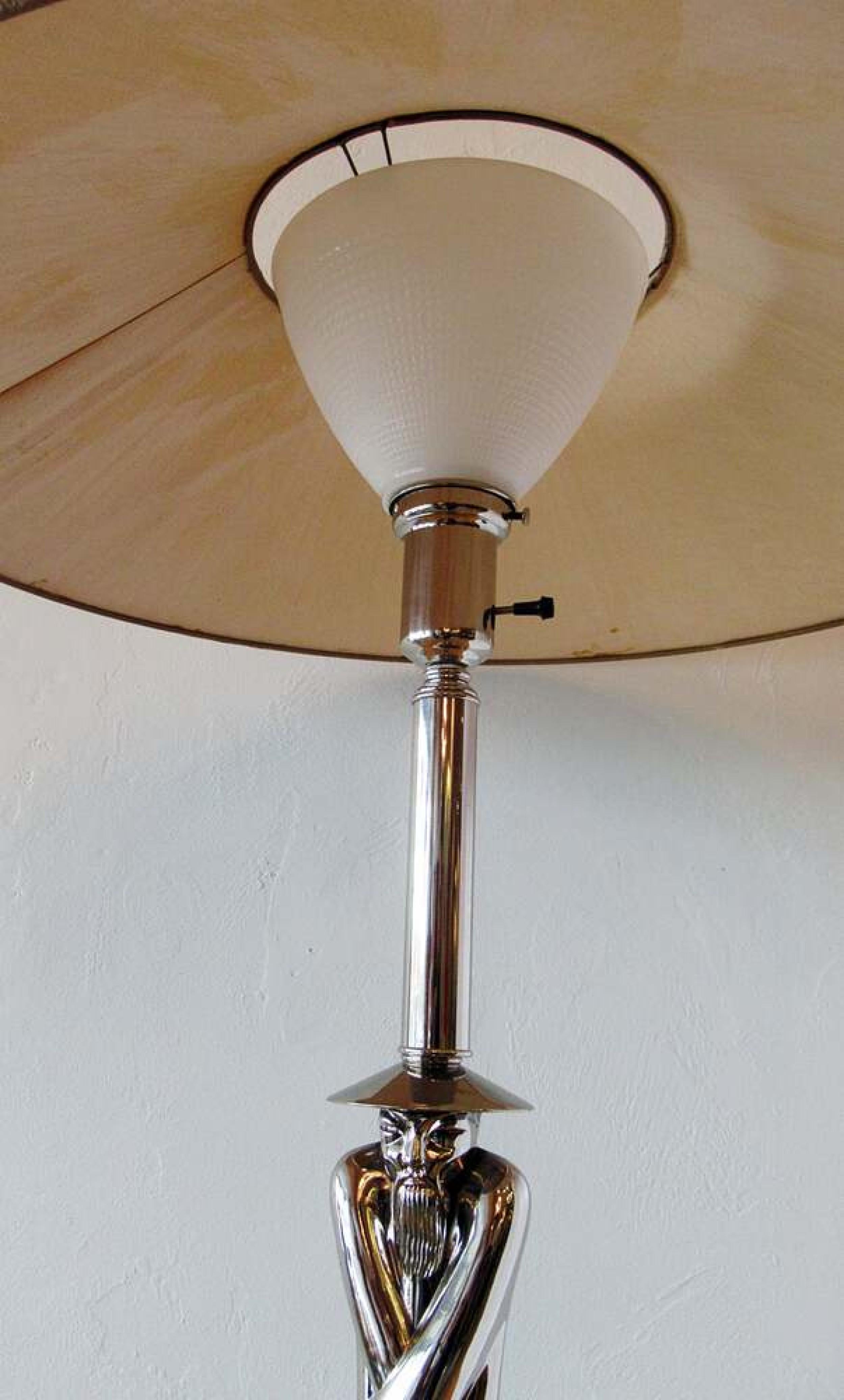 Lámparas de mesa cromadas modernas americanas, Viktor Schreckengost, años 30 en venta 2