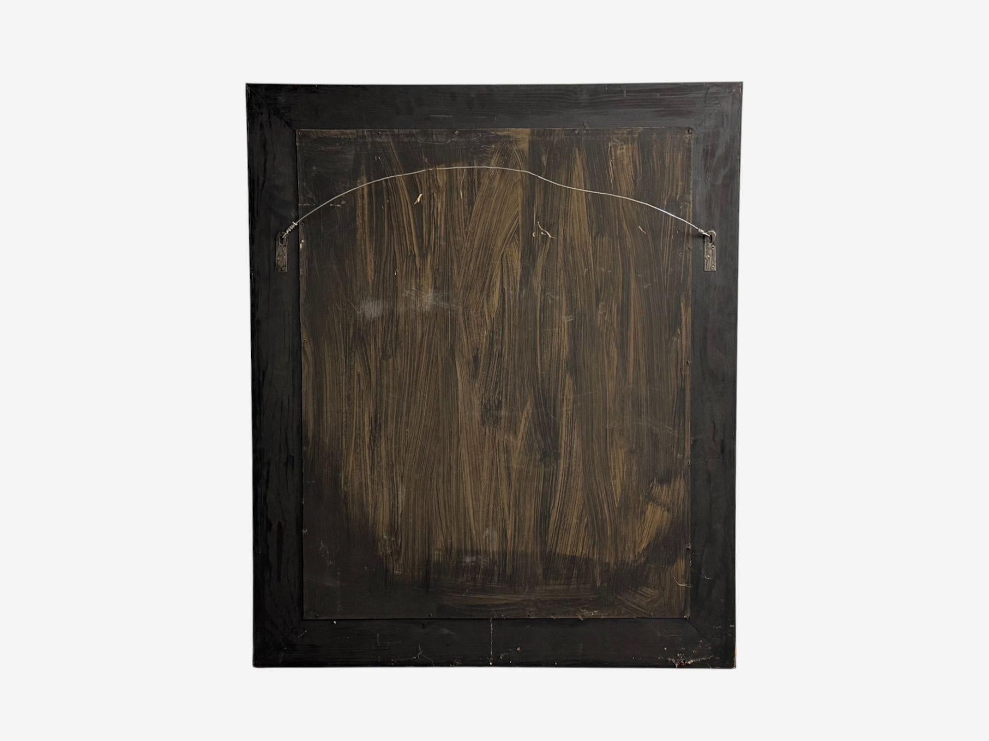 Miroir d'ombrage gris en verre gravé, américain moderne, États-Unis, années 1980 en vente 1