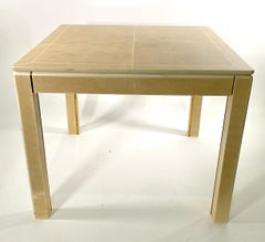 American Modern Faux Shagreen and Lacquer Game Table, Karl Springer
