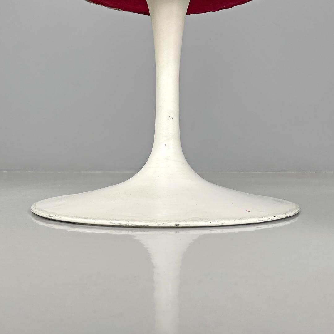 Sgabello rotondo moderno americano in tessuto floreale Tulip di Eero Saarinen per Knoll anni '70 in vendita 4