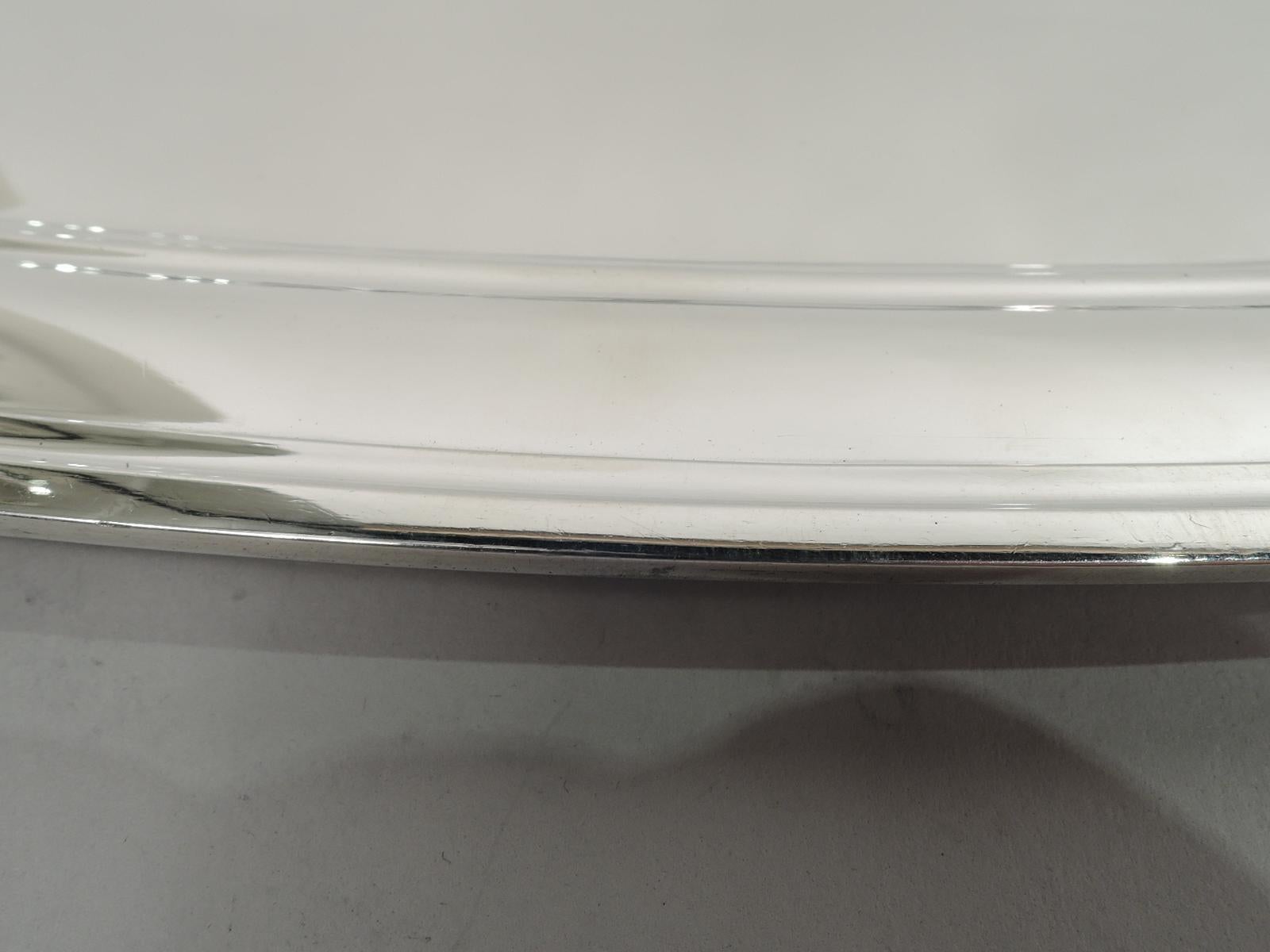 20th Century American Modern Georgian Sterling Silver Party Platter Tray